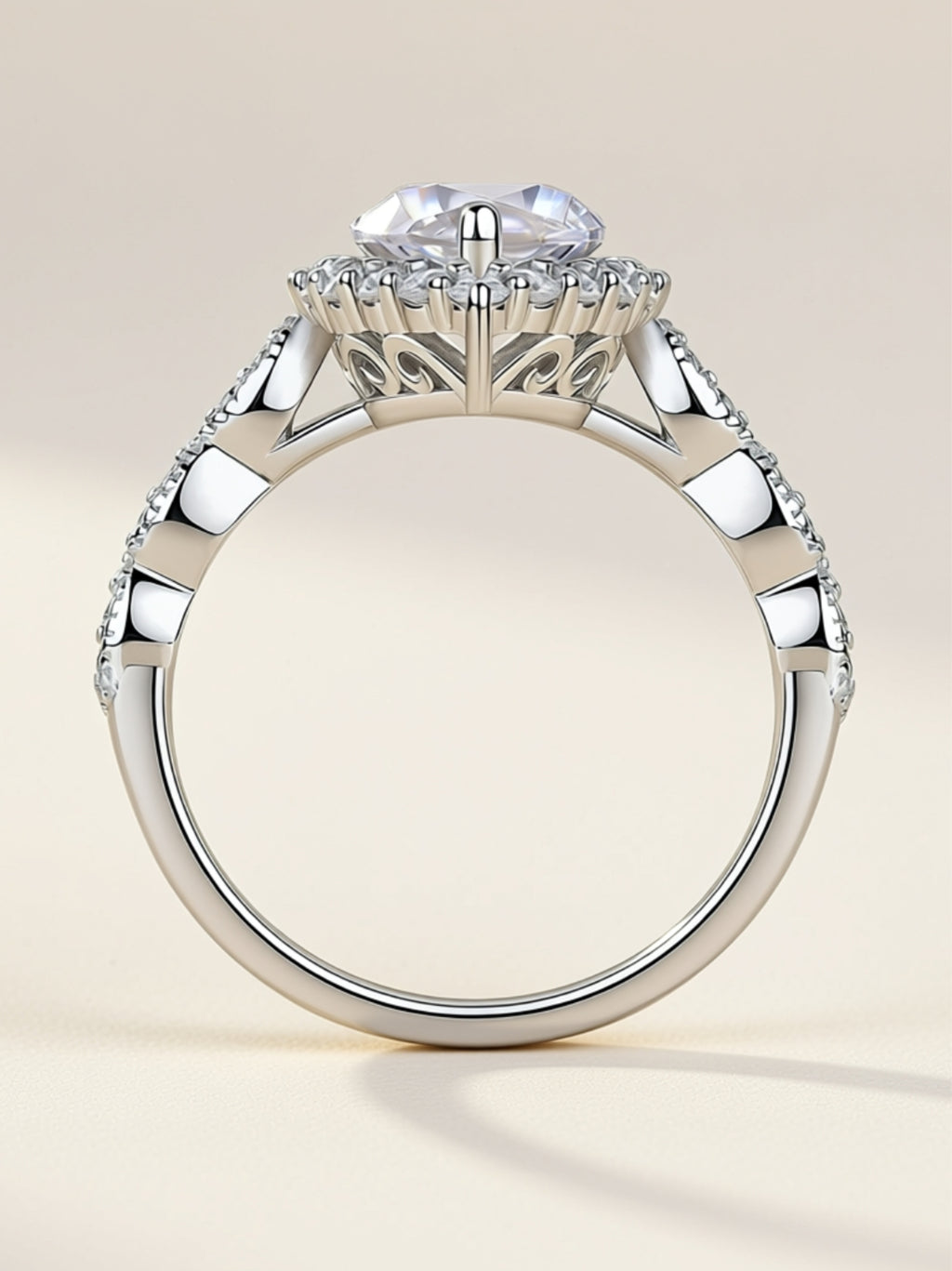 Marquise Moissanite Engagement Ring