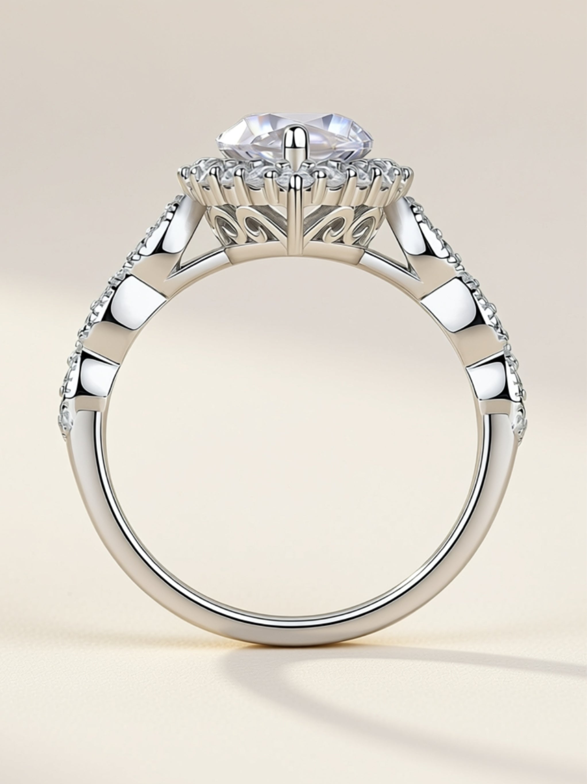 Marquise Moissanite Engagement Ring