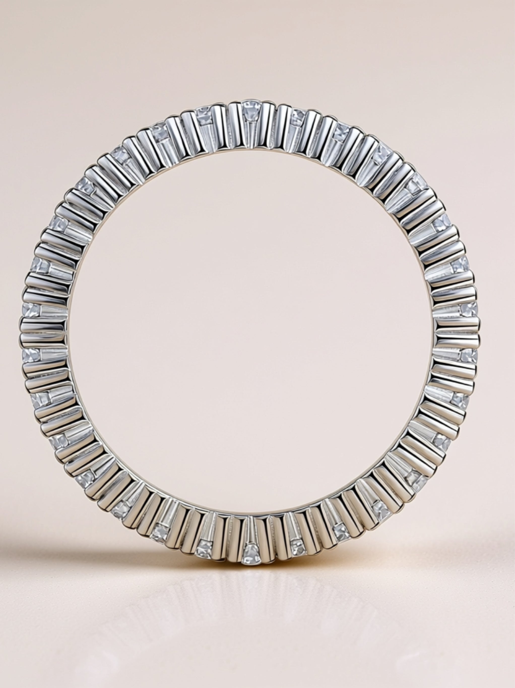 Dainty Moissanite Eternity Band