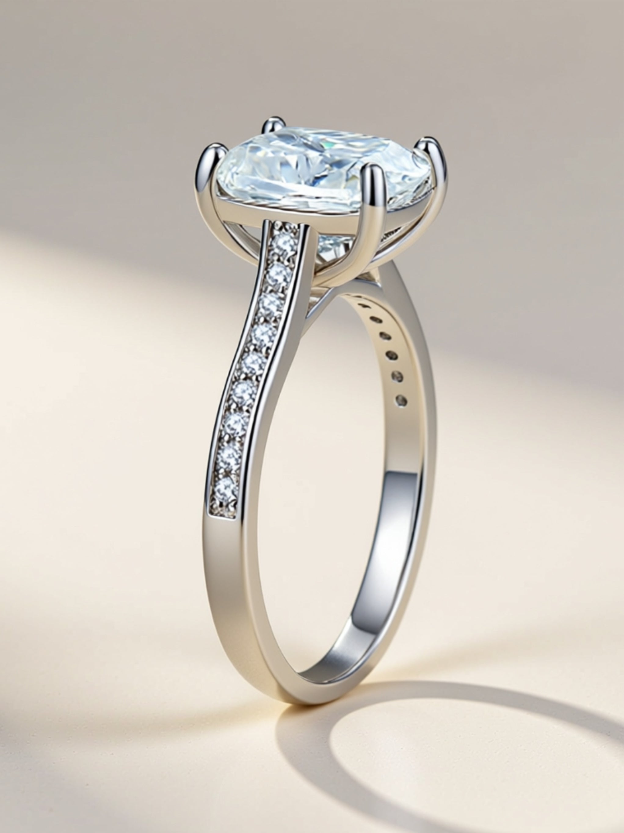 3 Carat Cushion‑Cut Engagement Ring