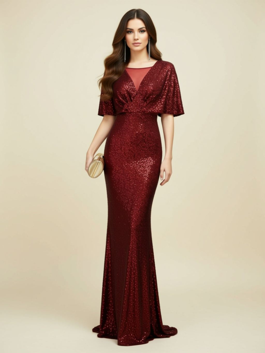 Elegant Sequin Mermaid Evening Gown