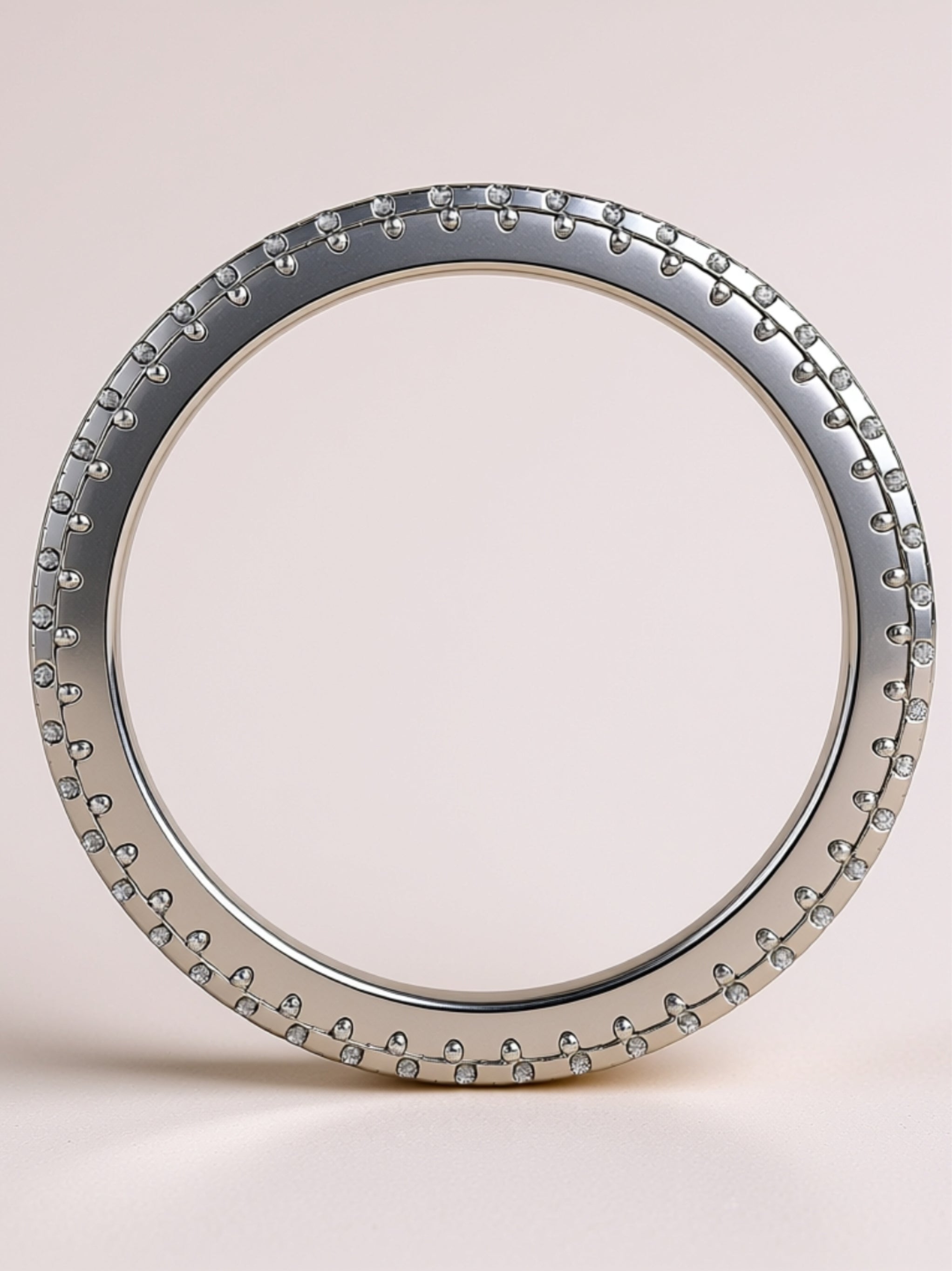 Triple‑Row Moissanite Eternity Band