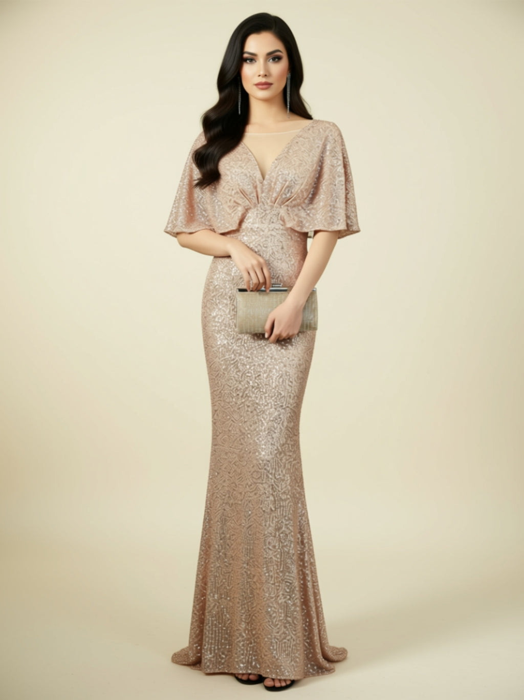Elegant Sequin Mermaid Evening Gown