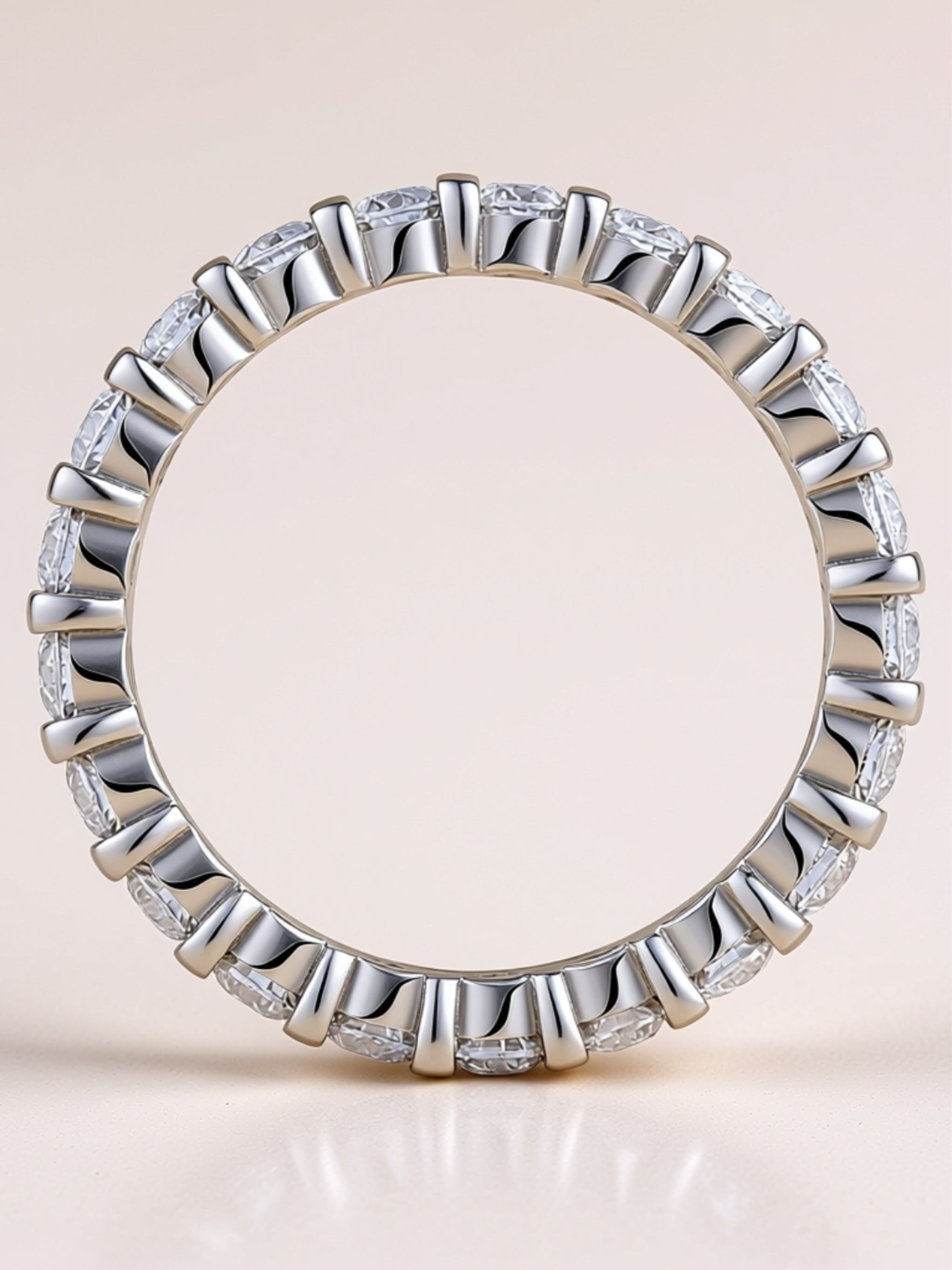 S925 Prong‑Set Moissanite Eternity Band
