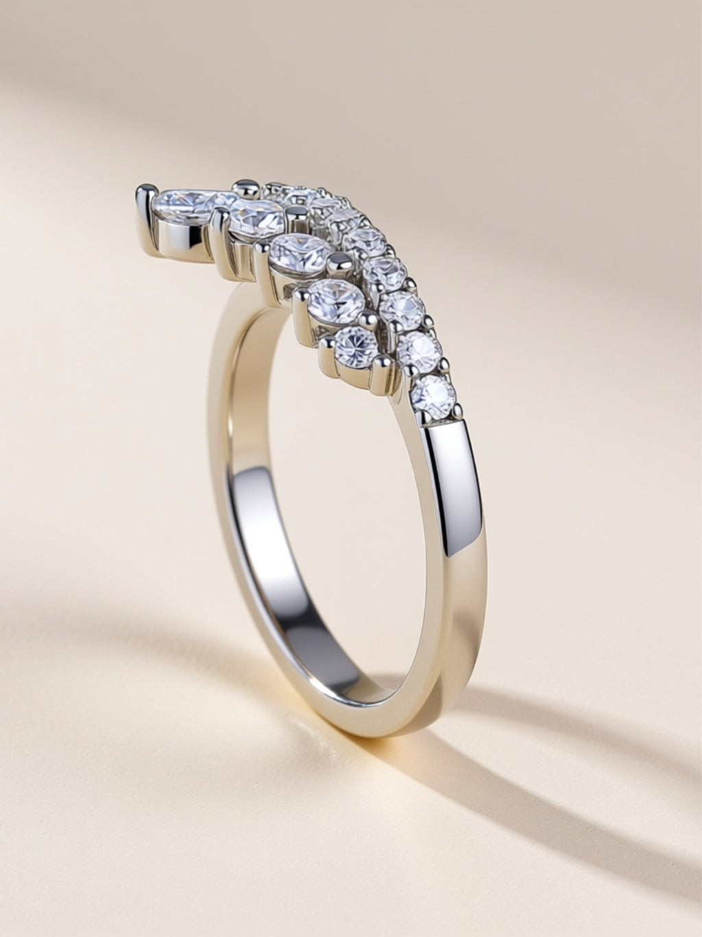 Tiara Moissanite Crown Ring