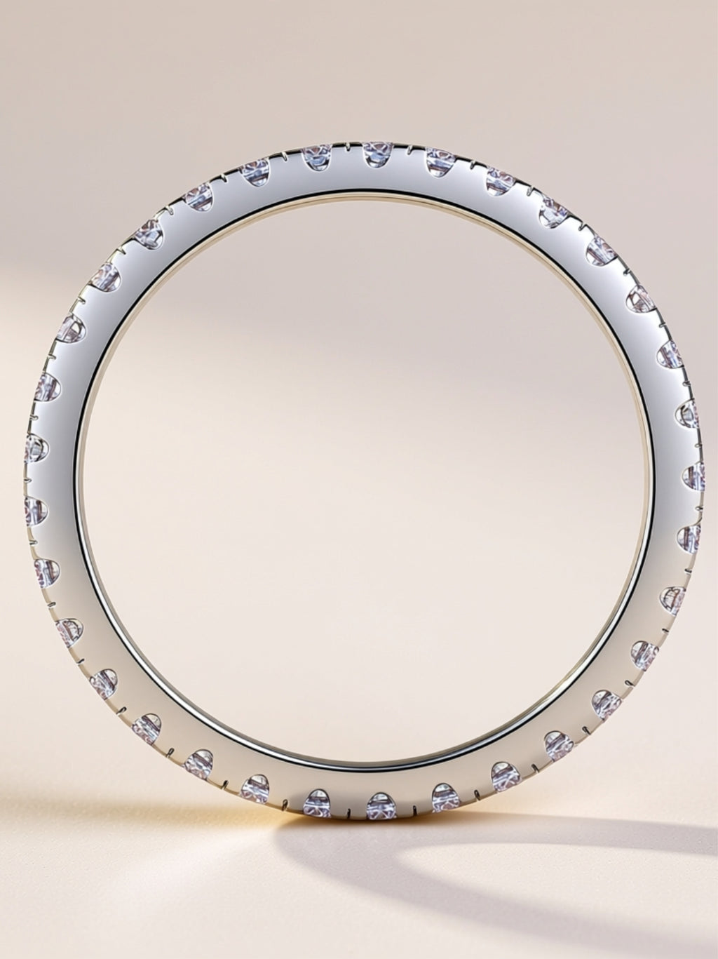 Dainty Moissanite Eternity Band