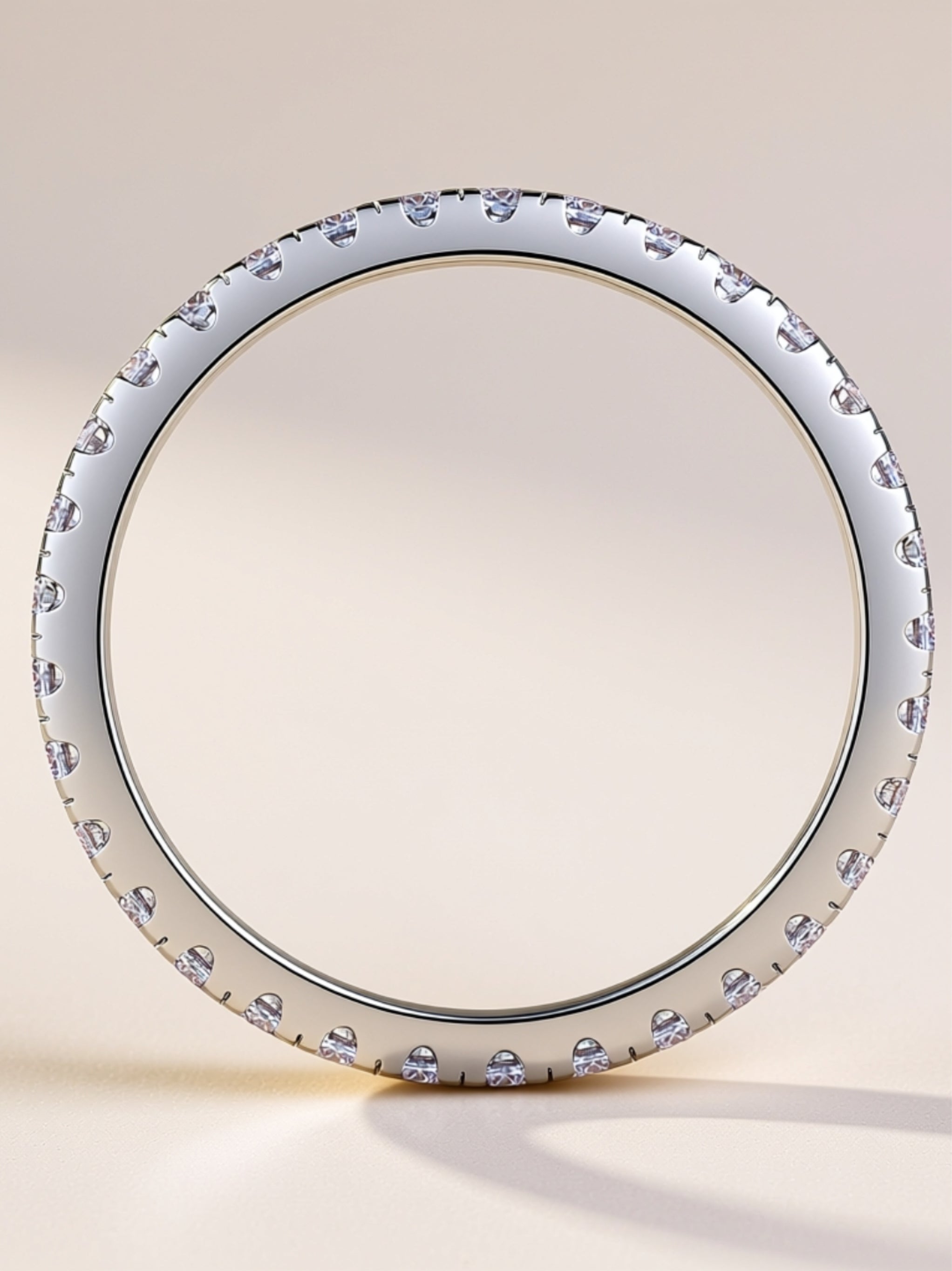 Dainty Moissanite Eternity Band