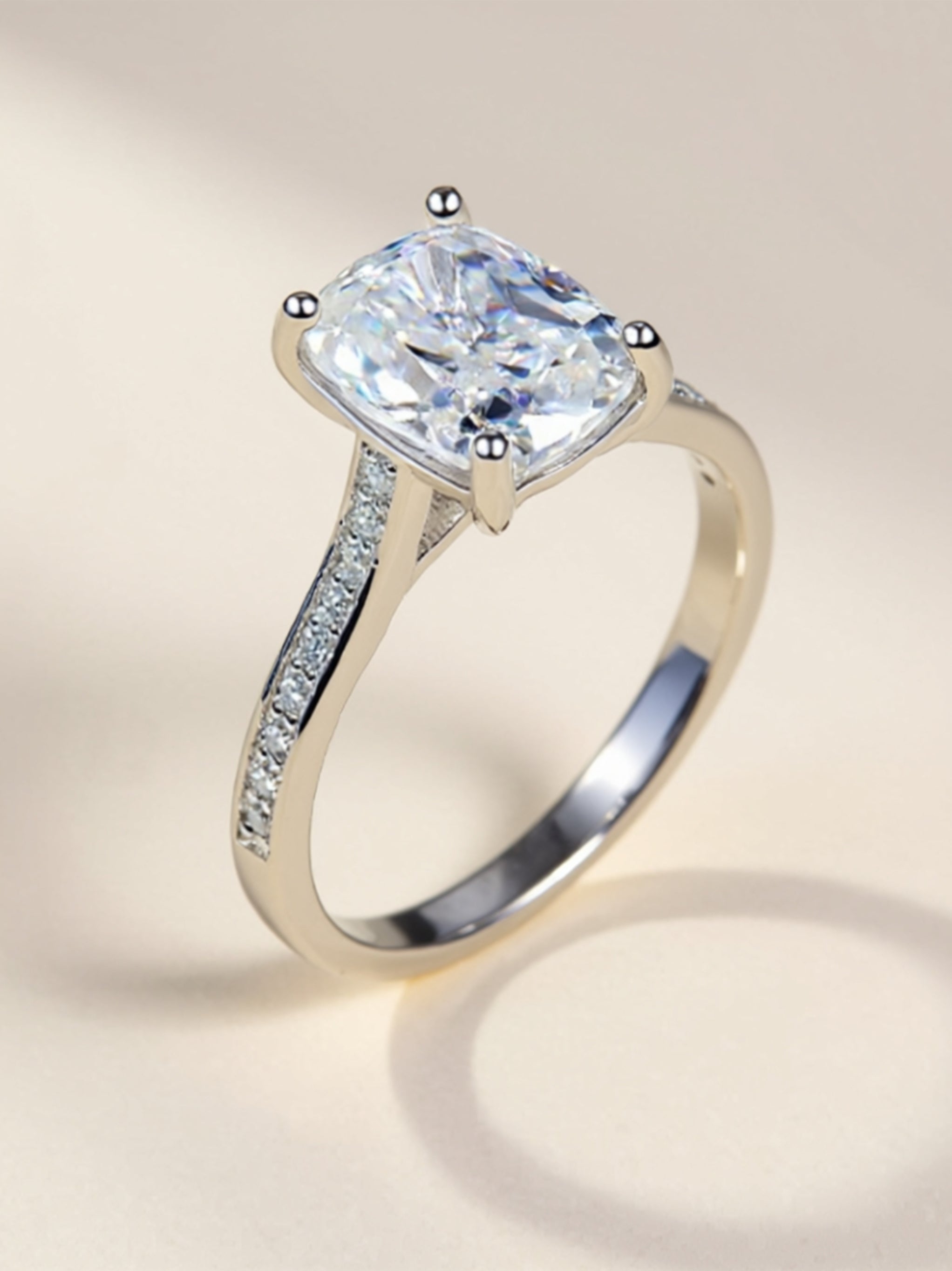 3 Carat Cushion‑Cut Engagement Ring