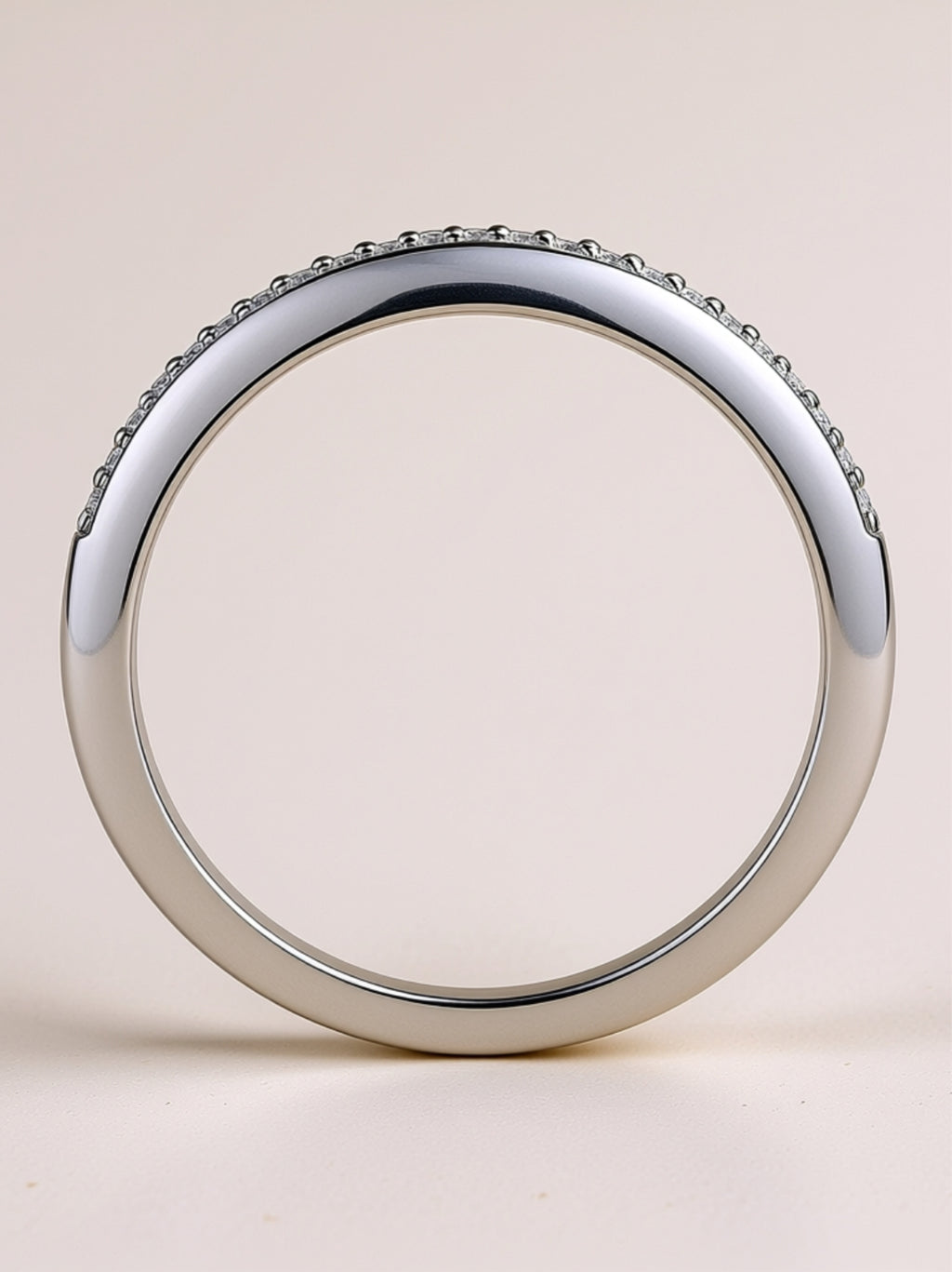 Triple‑Row Pavé Moissanite Band