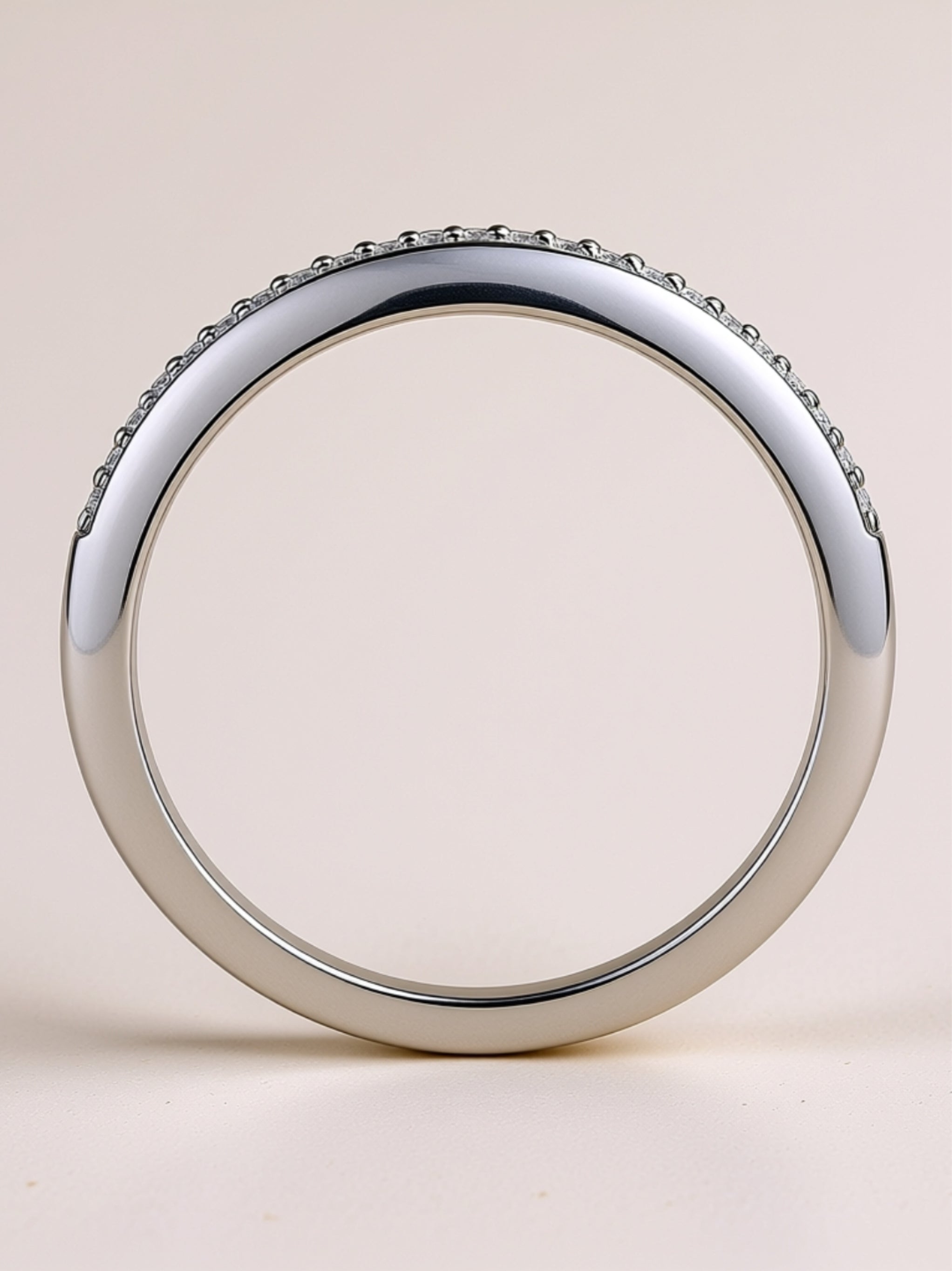 Triple‑Row Pavé Moissanite Band