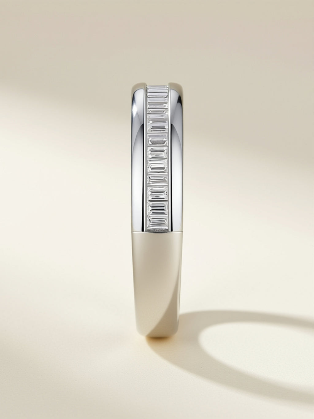 Baguette‑Cut Moissanite Band