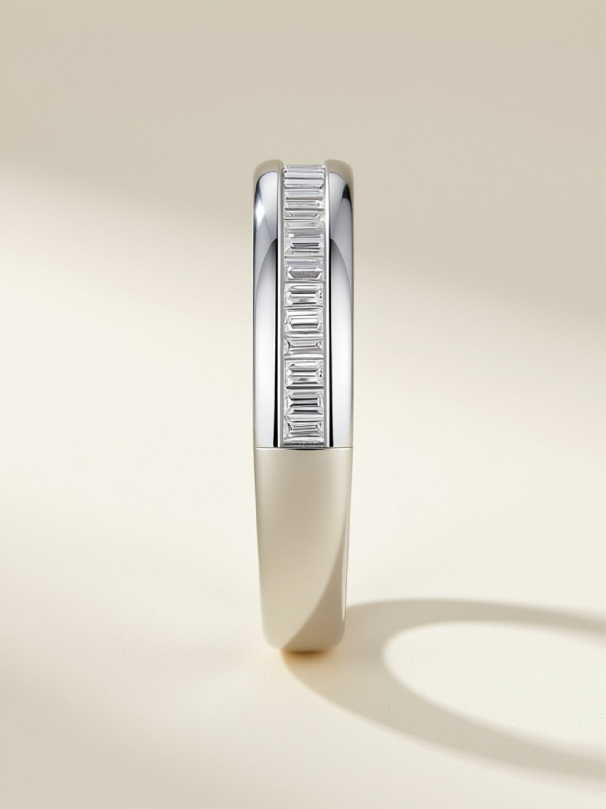 Baguette‑Cut Moissanite Band