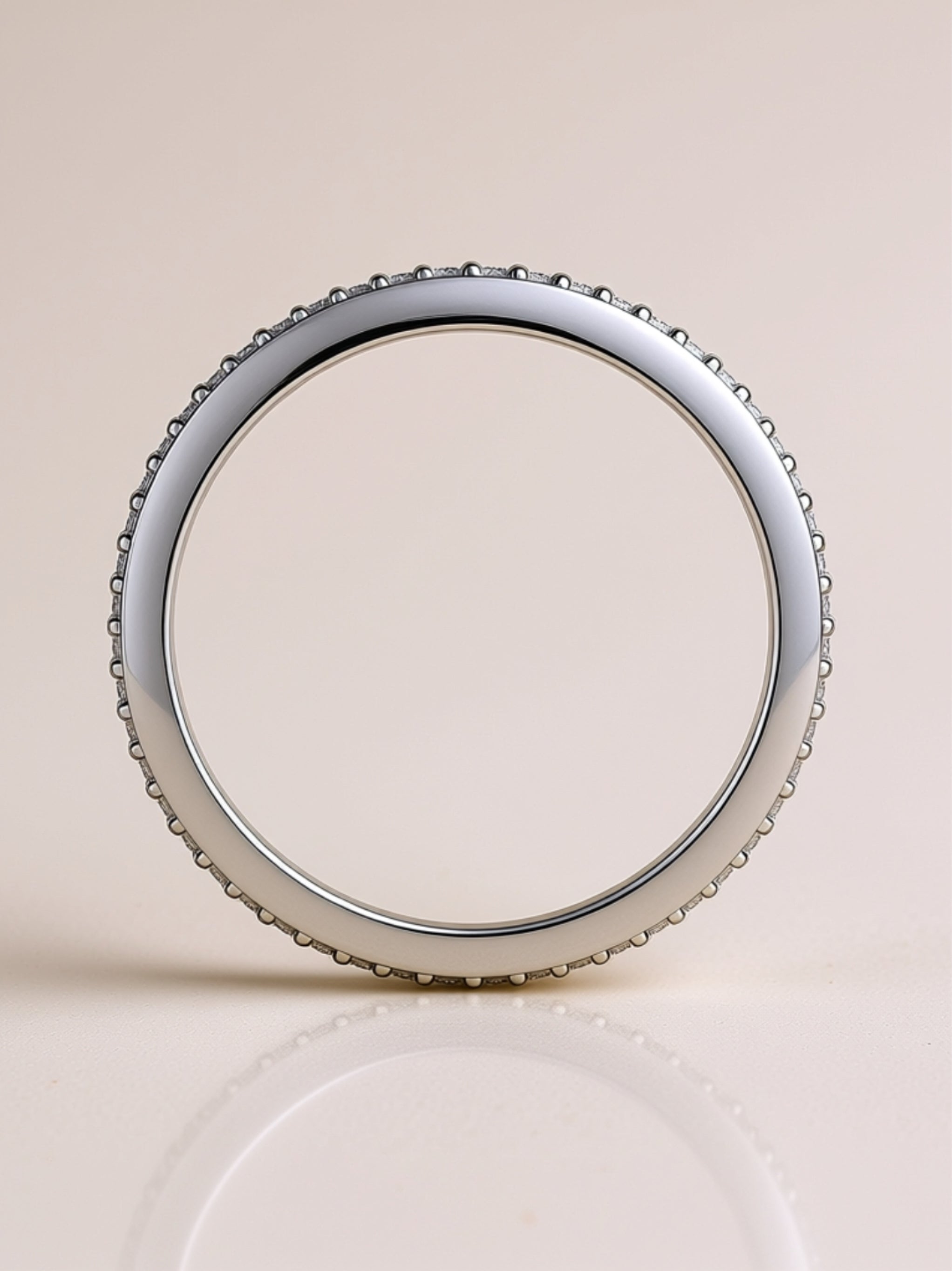 Dainty Moissanite Pave Band Ring