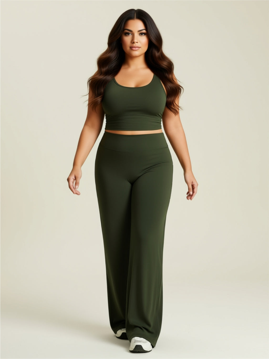 High‑Waisted Flared Yoga Pants