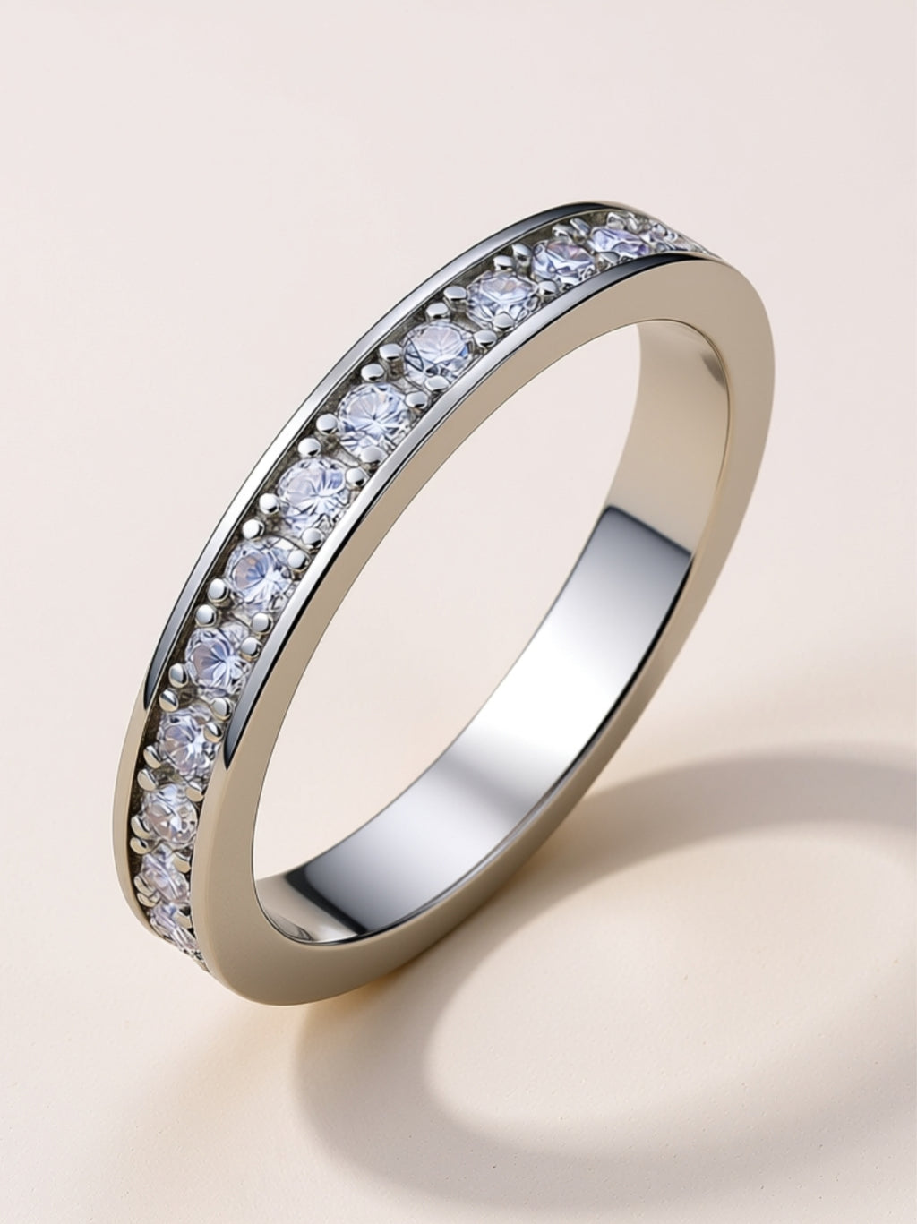 Channel‑Set Moissanite Band
