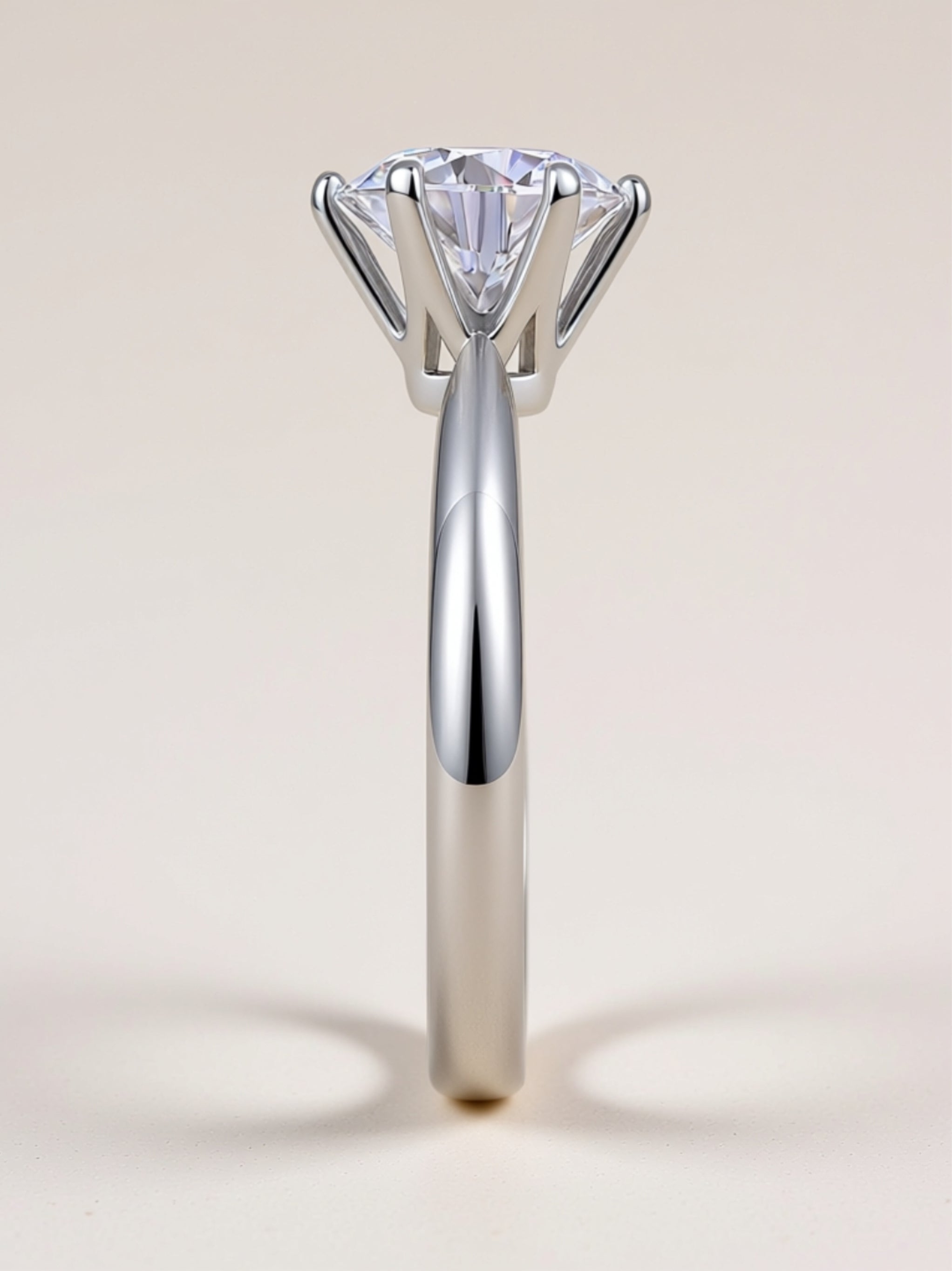 Classic Moissanite Solitaire Ring