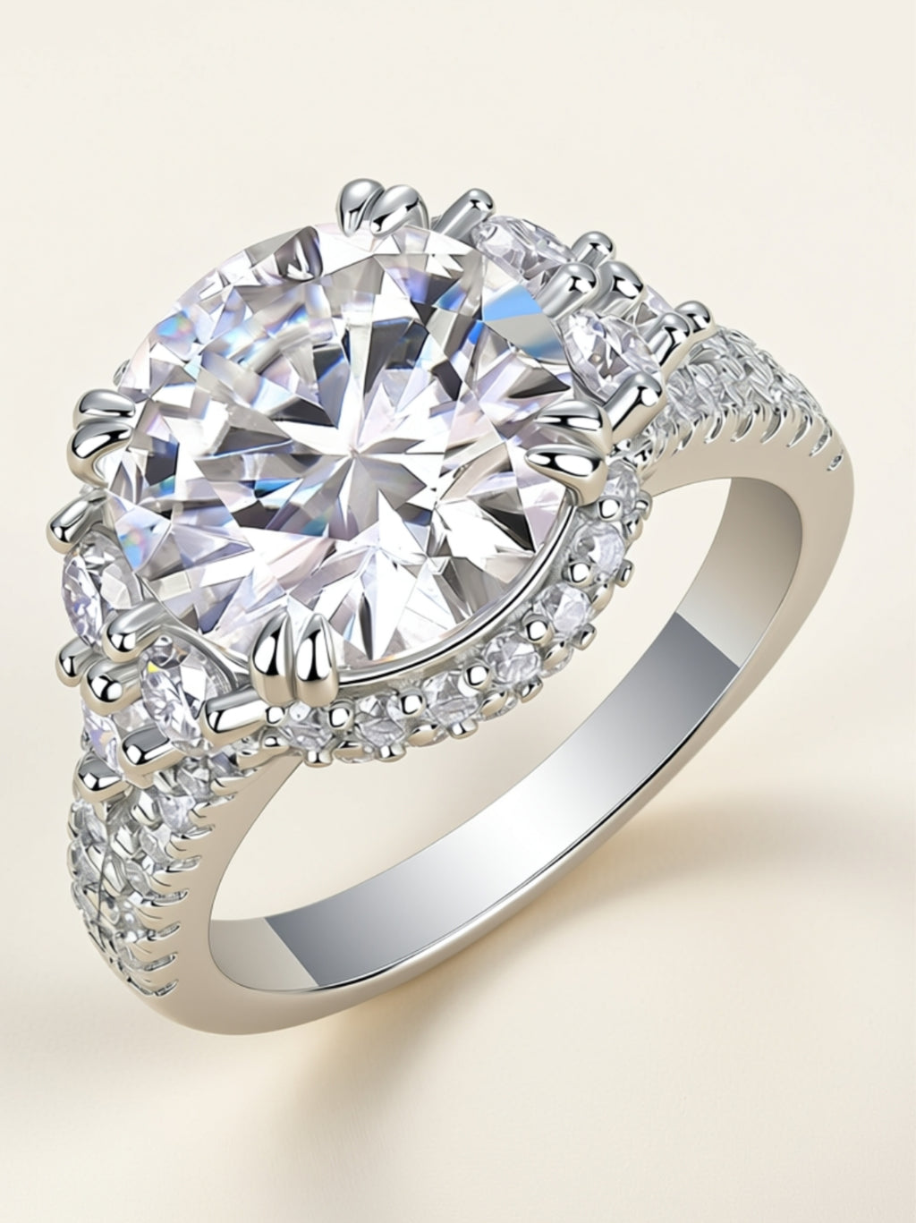 5 Carat Moissanite Engagement Ring