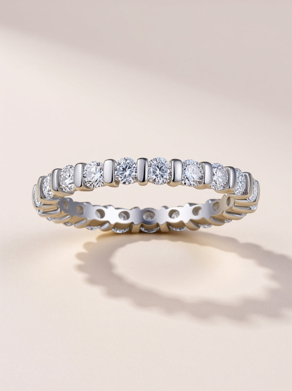 S925 Prong‑Set Moissanite Eternity Band
