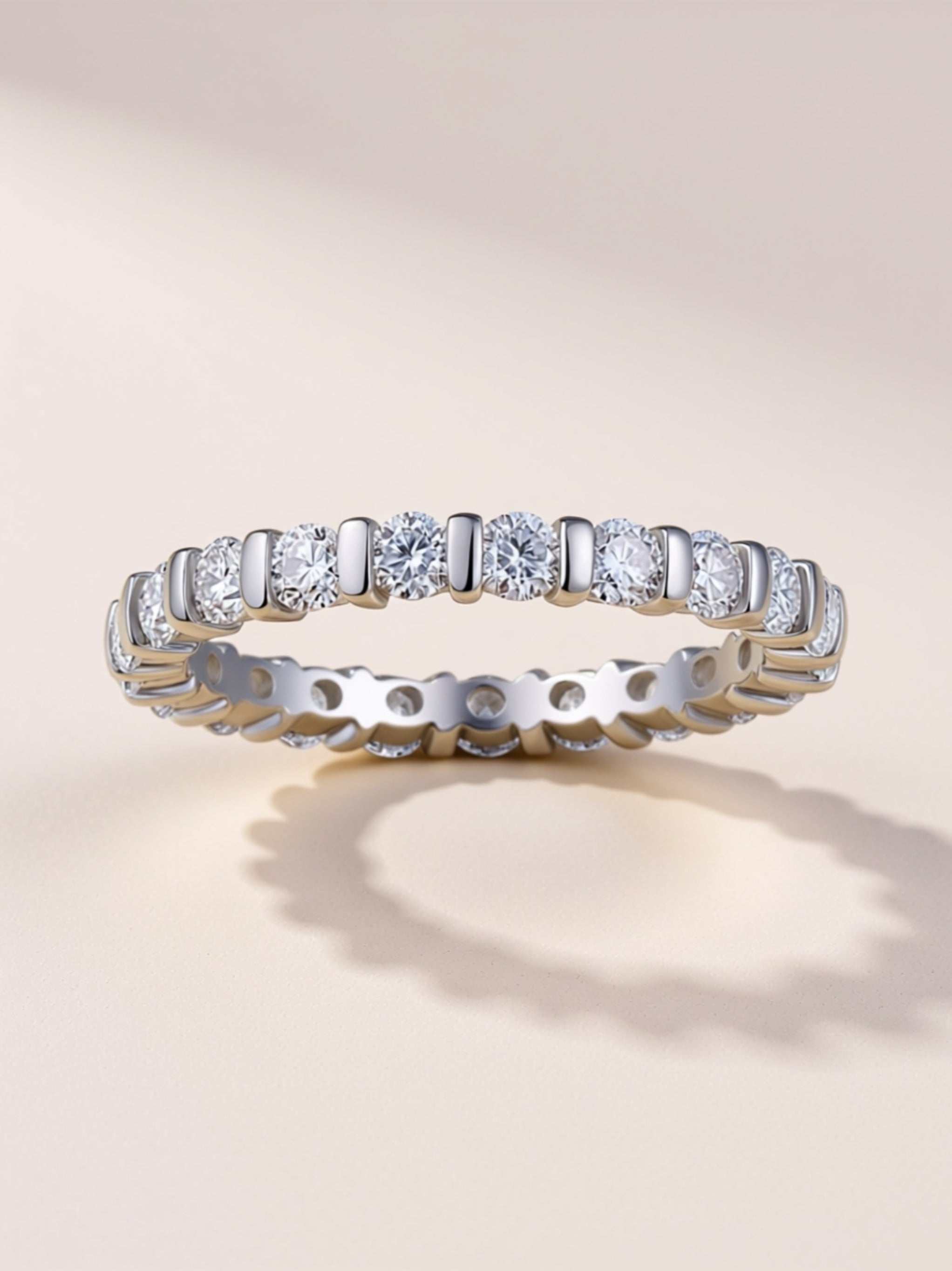 S925 Prong‑Set Moissanite Eternity Band