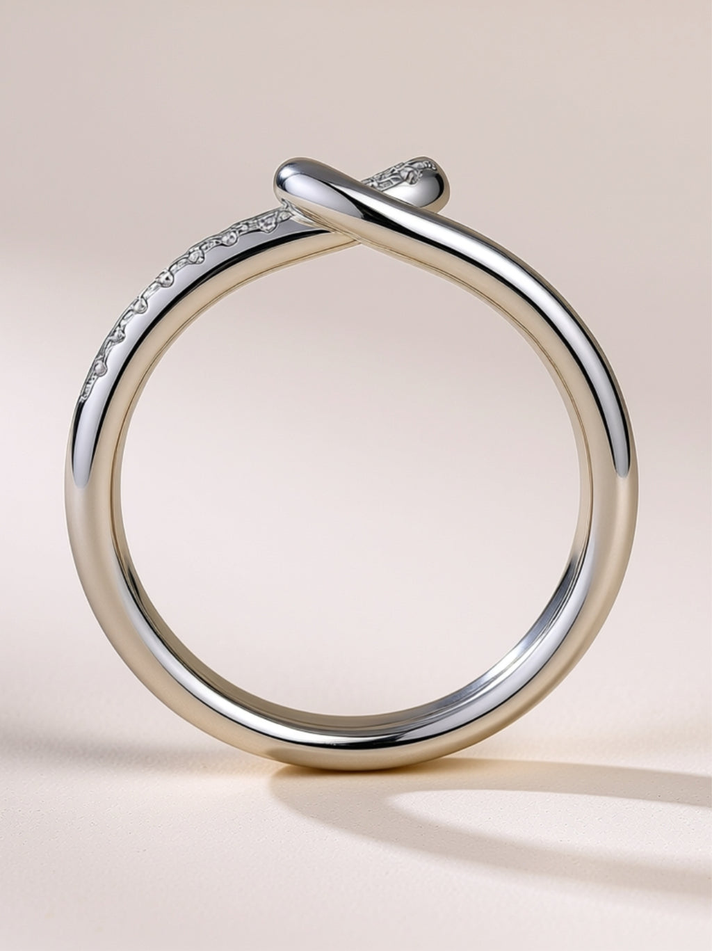 Double Band Knot Moissanite Ring