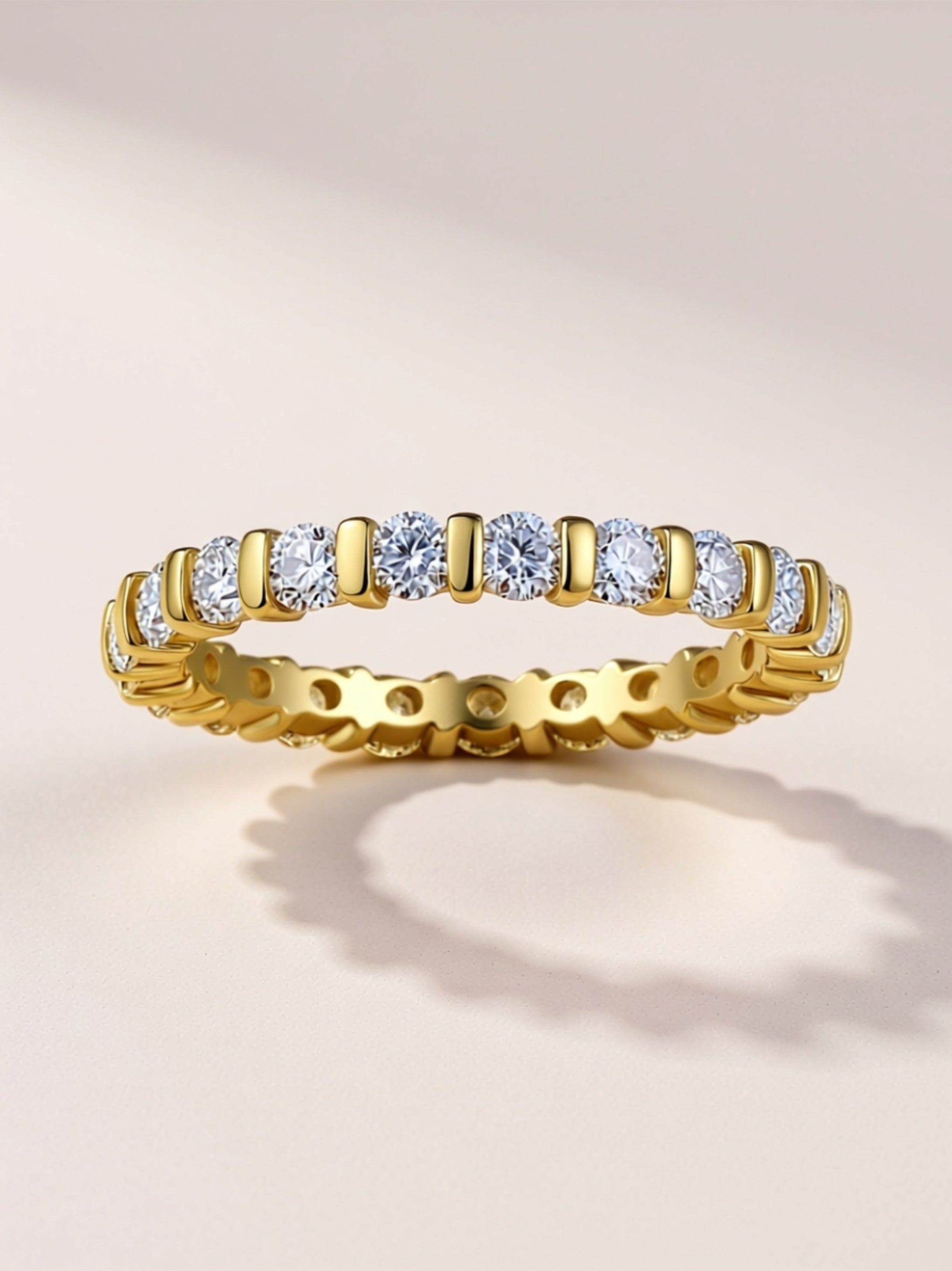 S925 Prong‑Set Moissanite Eternity Band