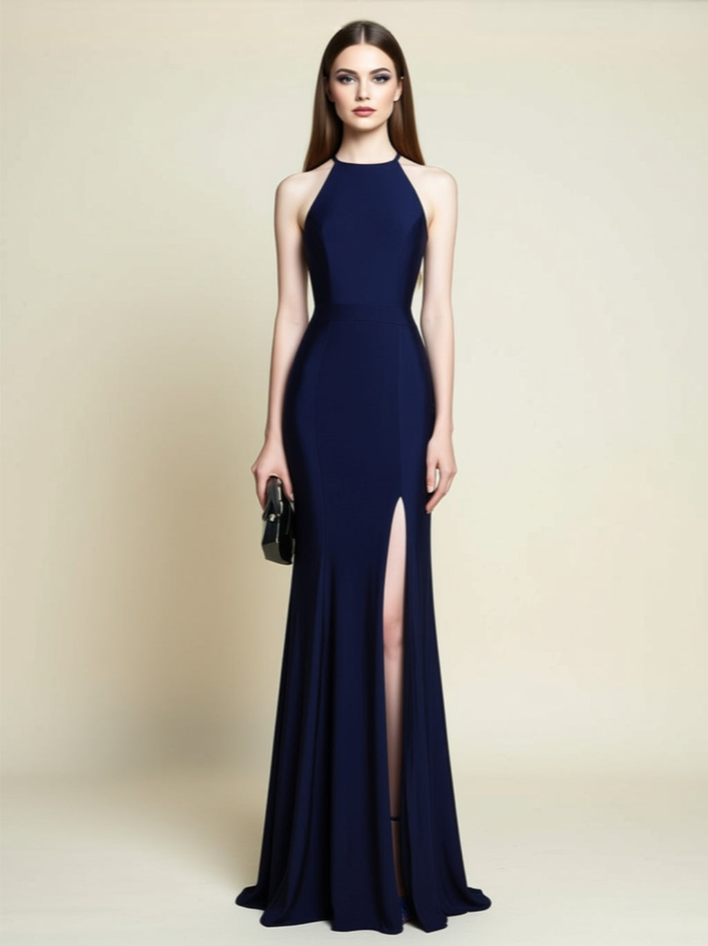 Halter Neck Evening Gown