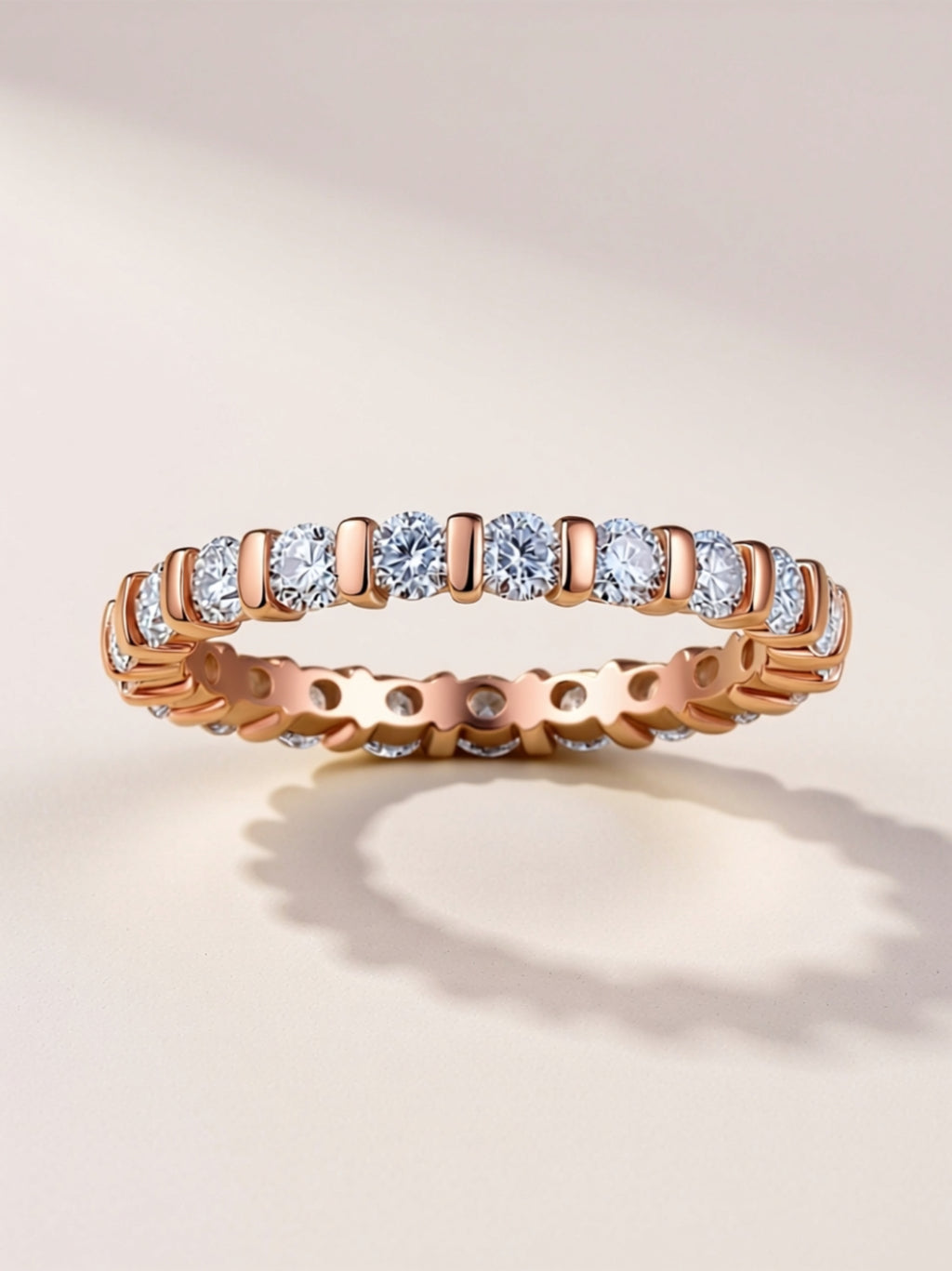 S925 Prong‑Set Moissanite Eternity Band