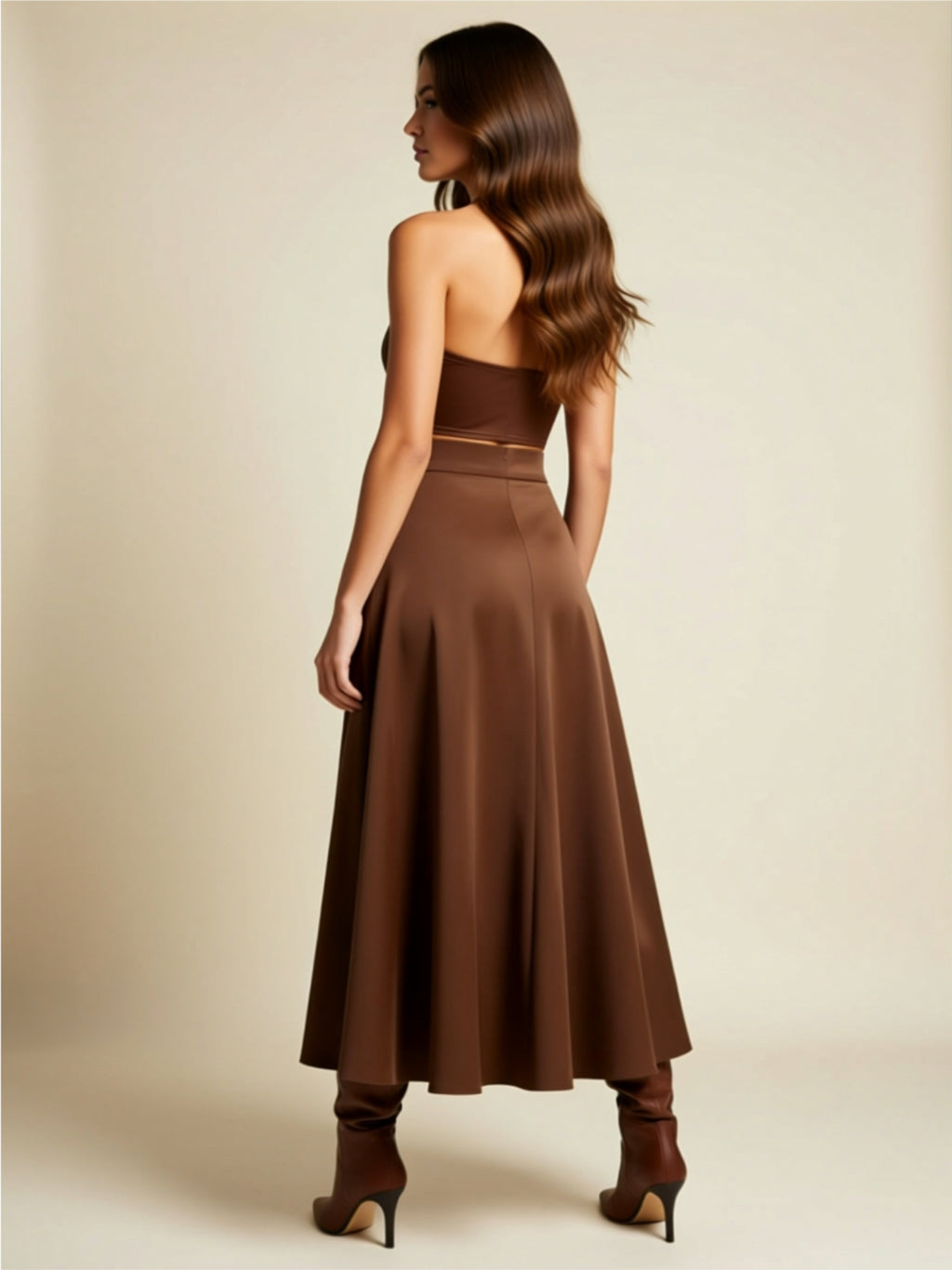 Asymmetrical Ruffled Layered Lace Maxi Skirt