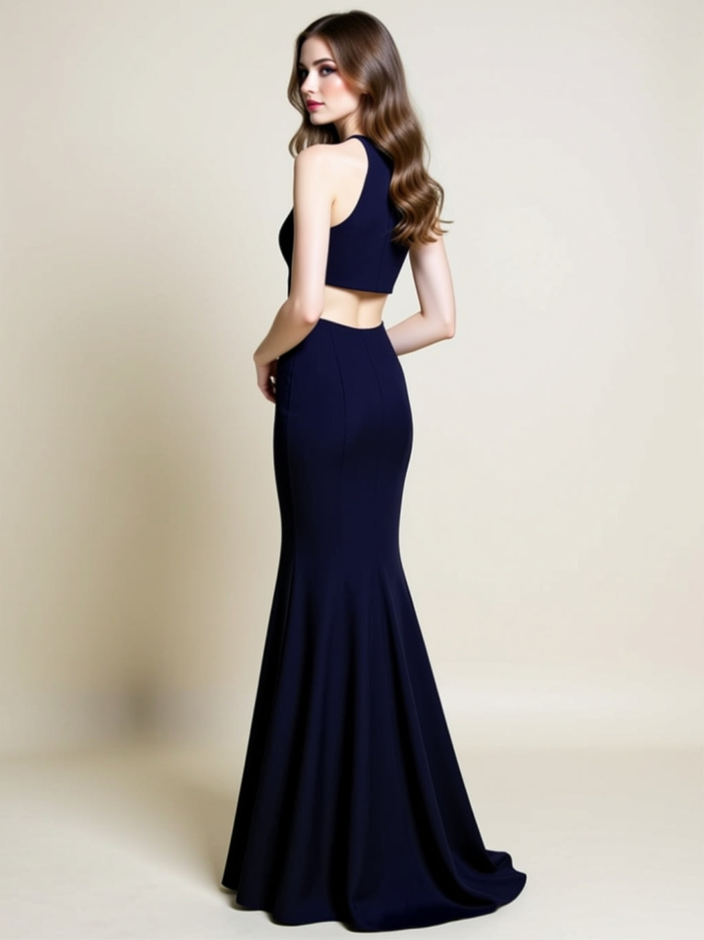 Halter Neck Evening Gown