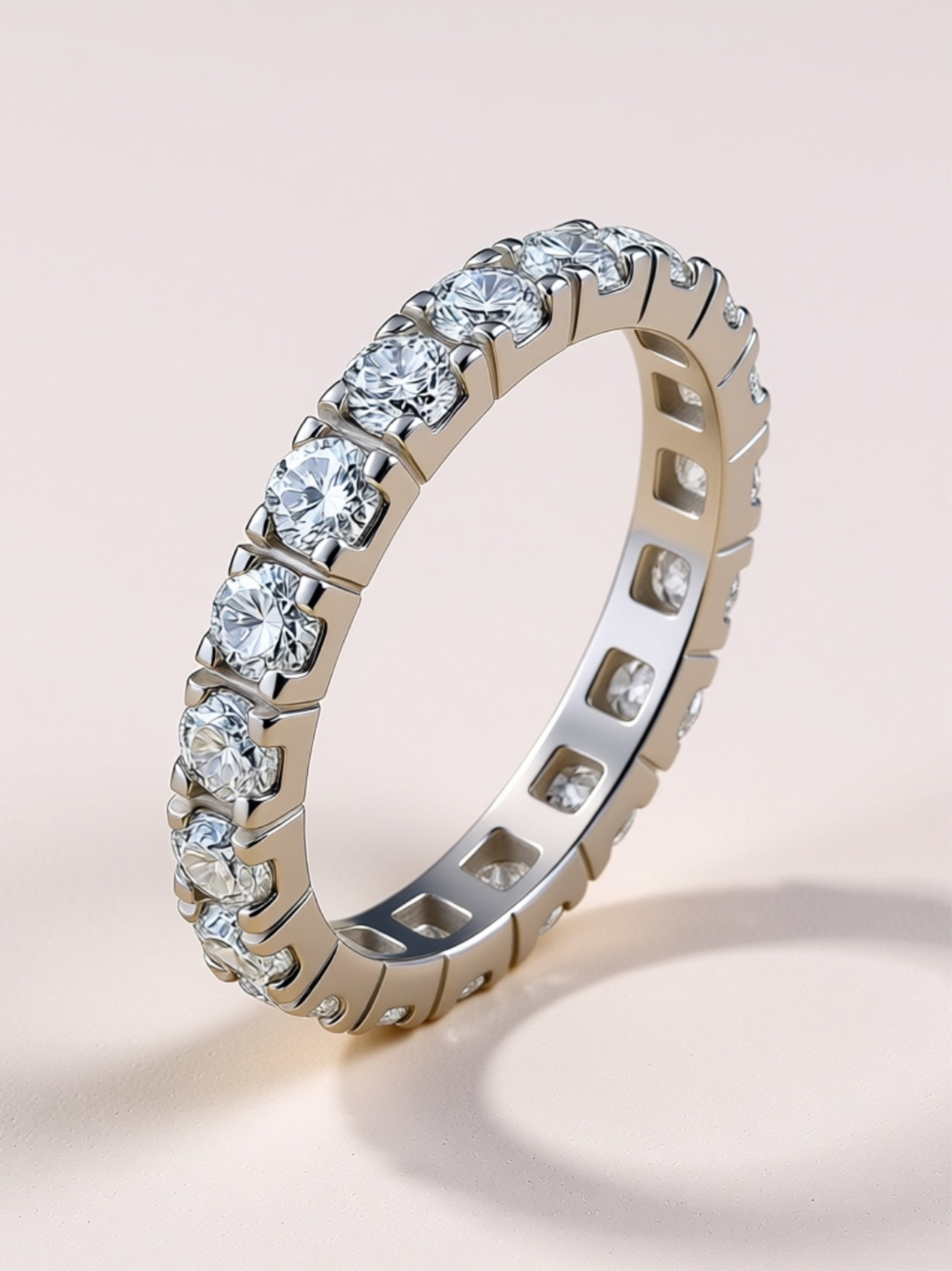 Moissanite Eternity Band Ring