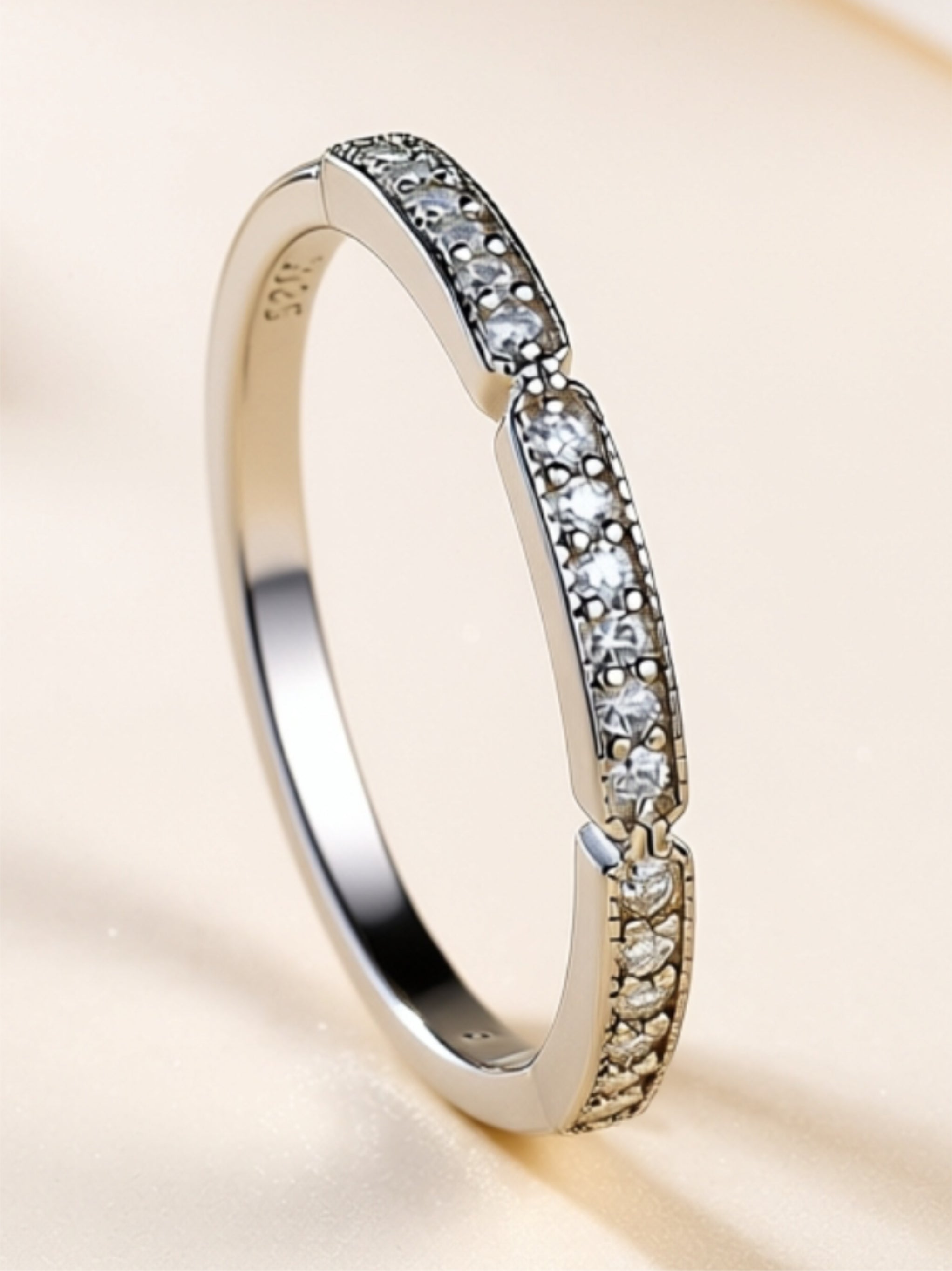 Dainty Moissanite Stacking Ring