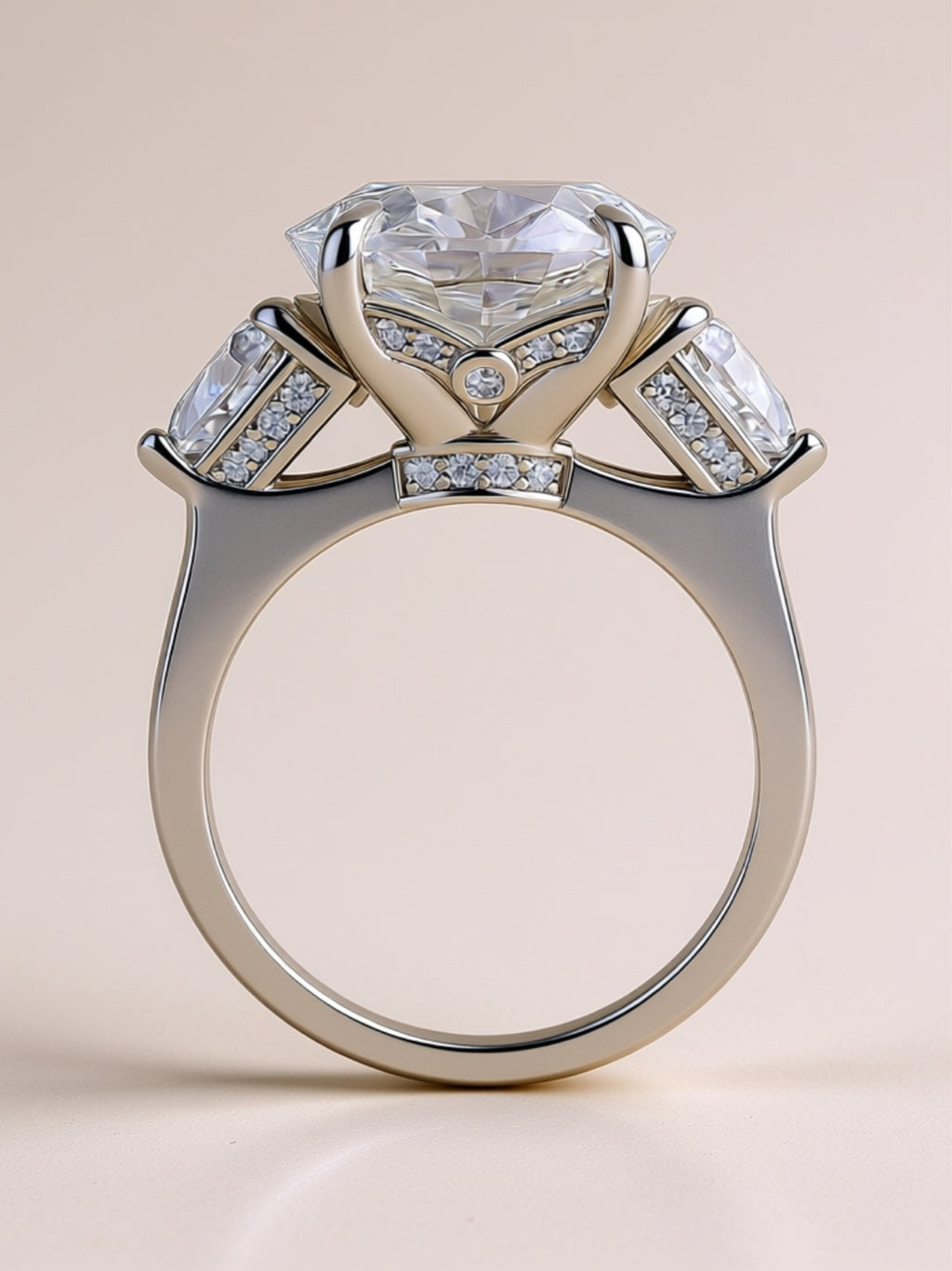 Egg‑Shaped Moissanite Ring