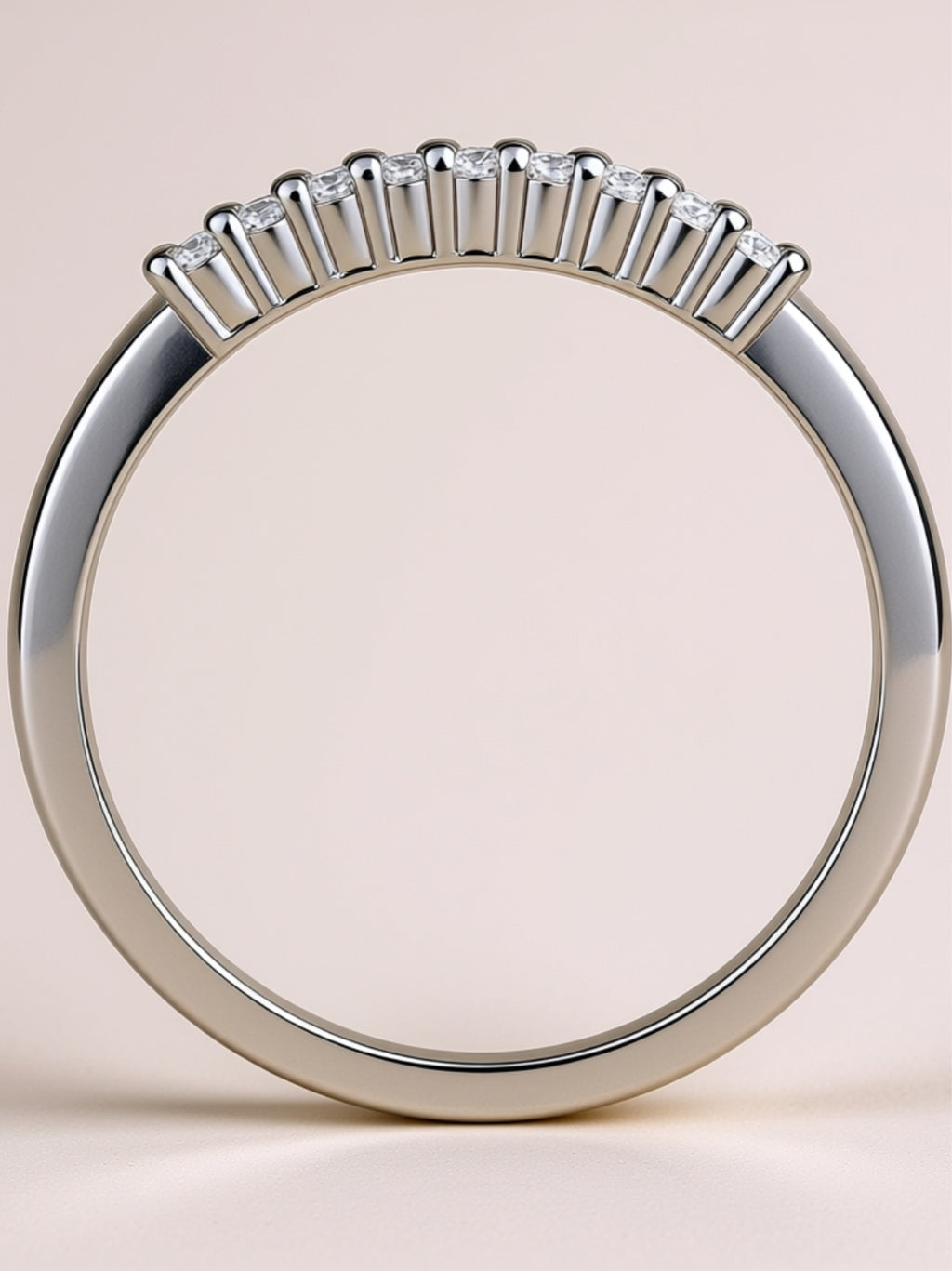 Triple‑Row Moissanite Band Ring