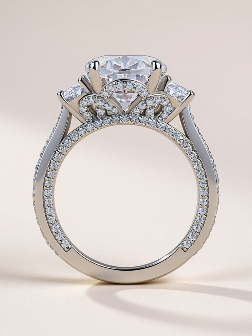 Egg‑Shaped Moissanite Engagement Ring