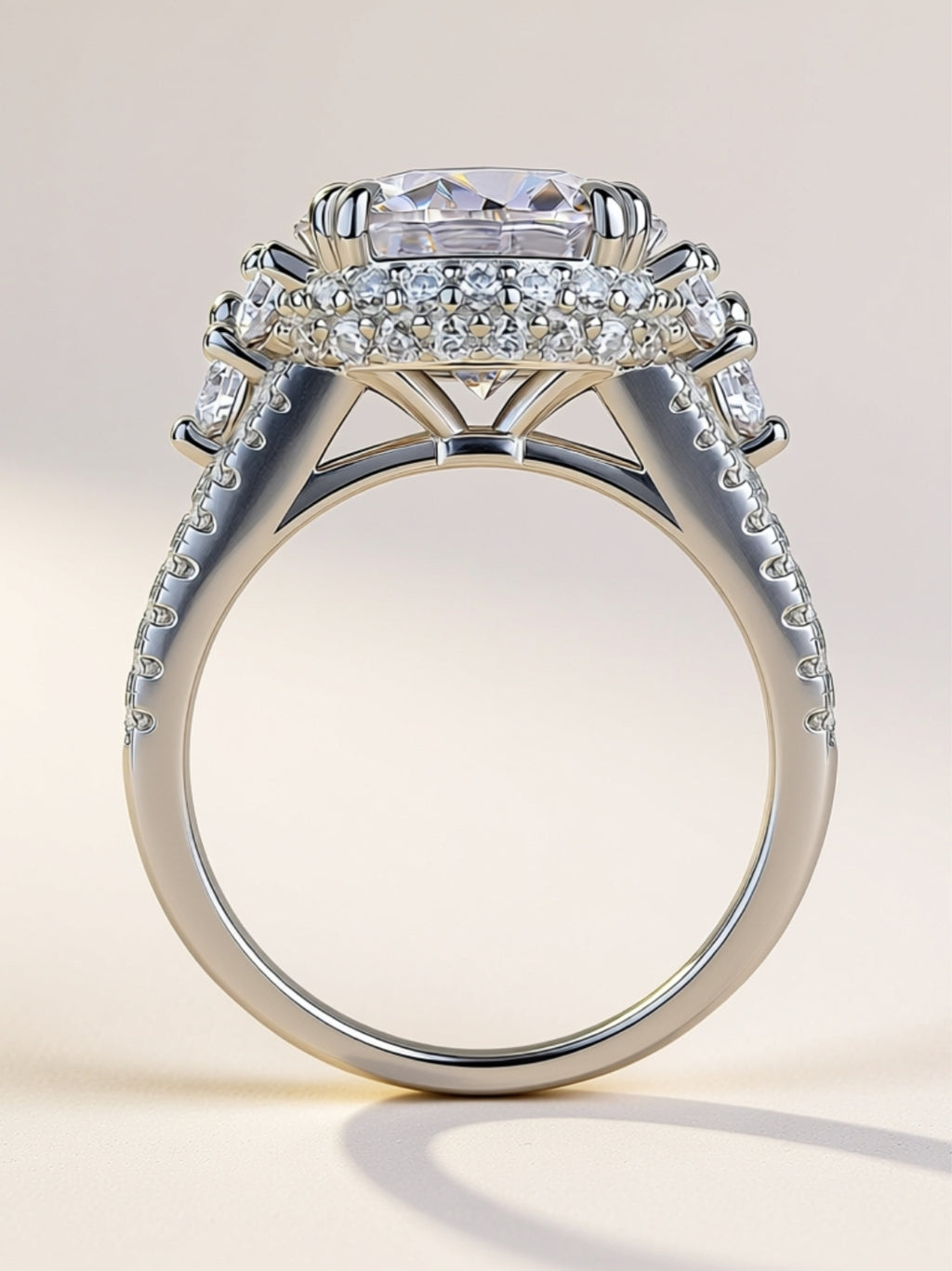 5 Carat Moissanite Engagement Ring