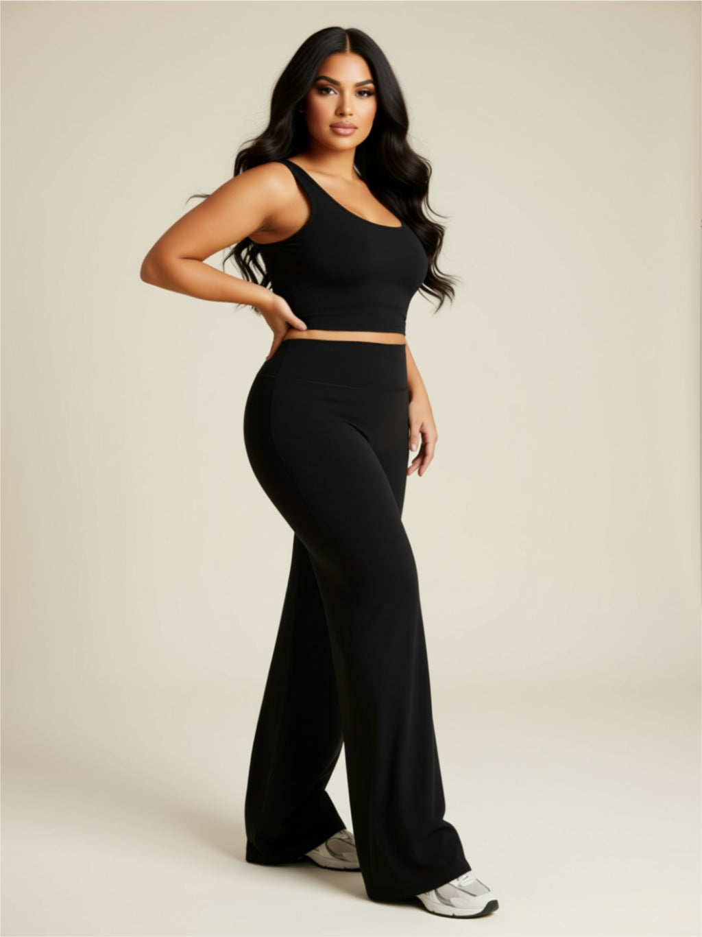 High‑Waisted Flared Yoga Pants