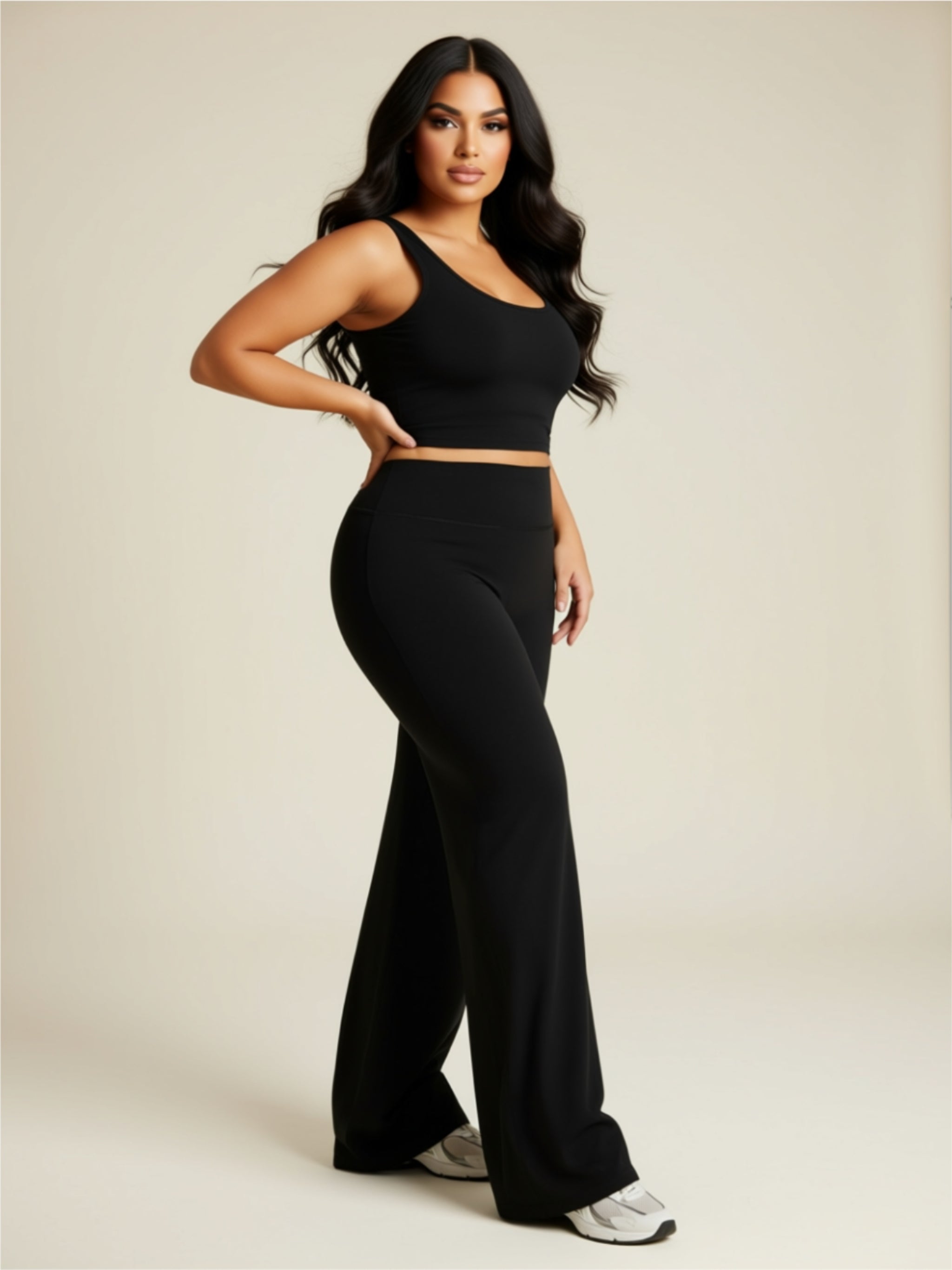 High‑Waisted Flared Yoga Pants