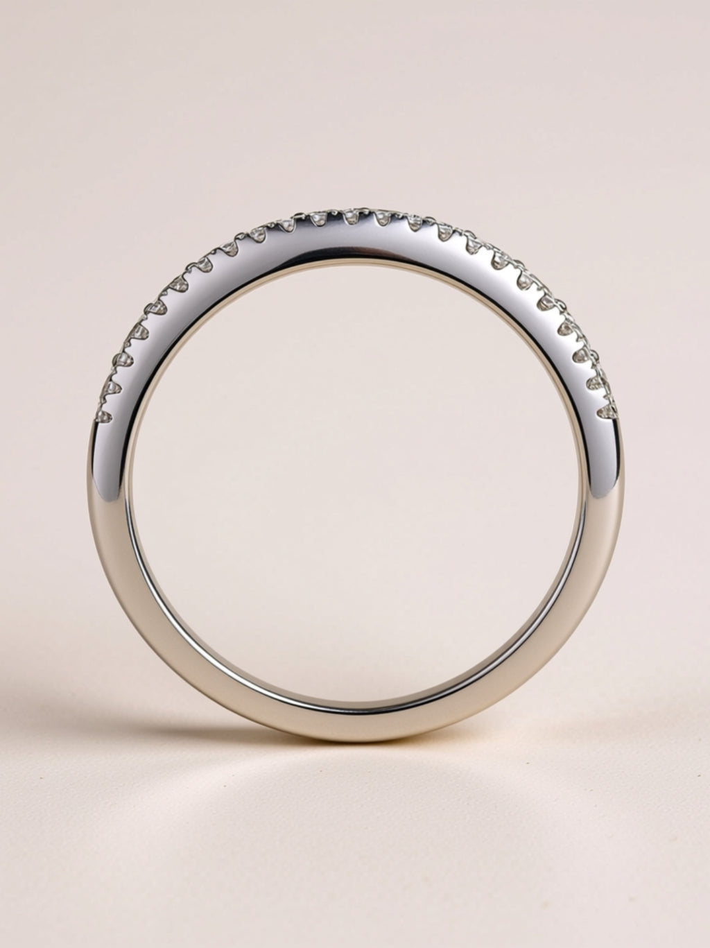 Triple‑Row Moissanite Pavé Band