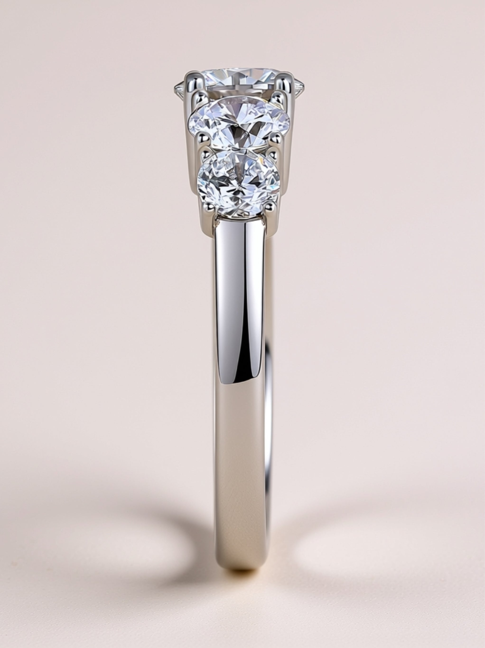 1 Carat Five‑Stone Moissanite Ring