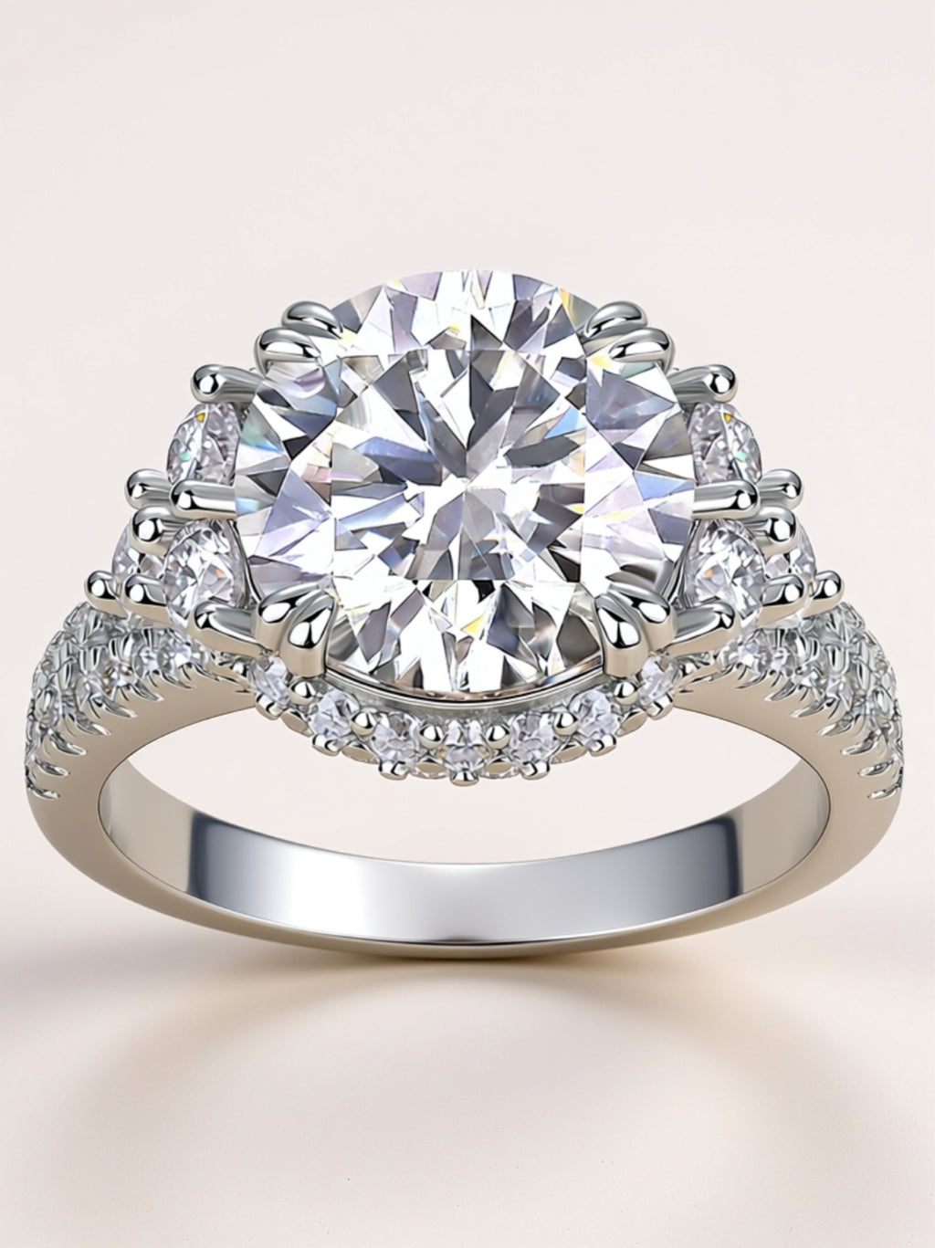 5 Carat Moissanite Engagement Ring