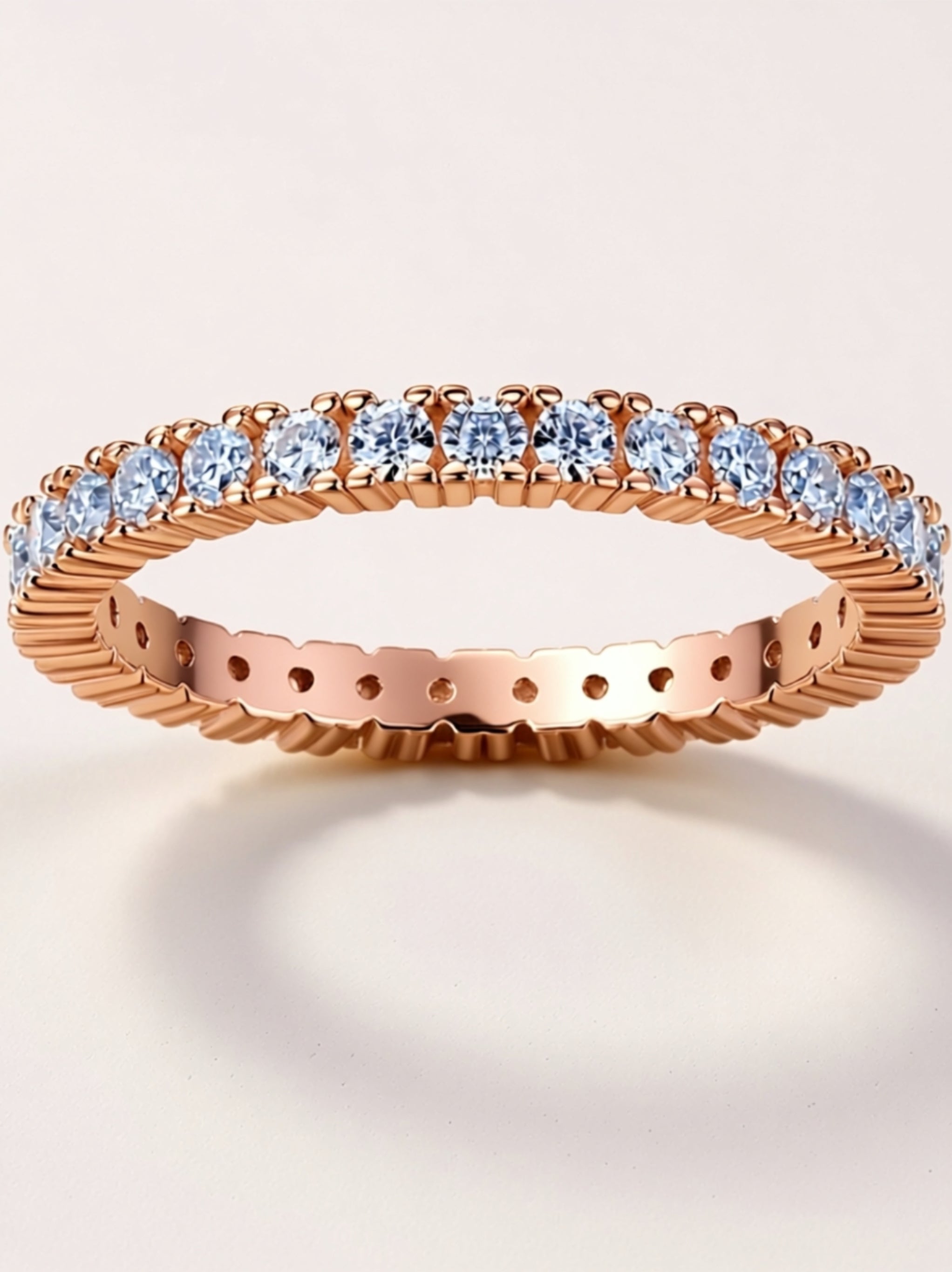 Dainty Moissanite Eternity Band