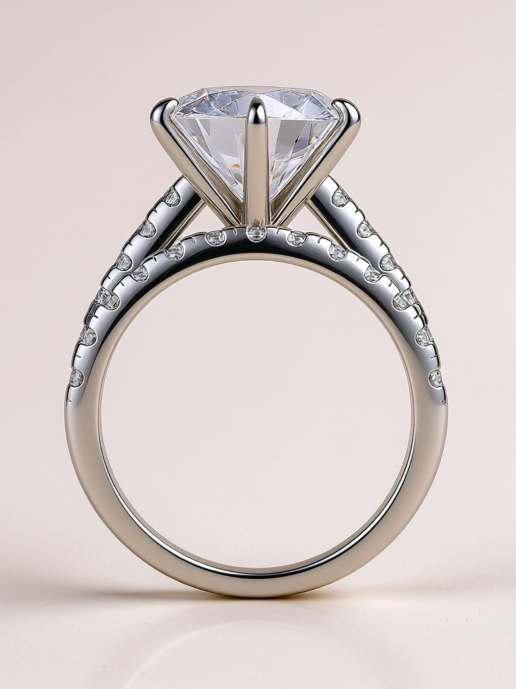 5 Carat Moissanite Engagement Ring Set