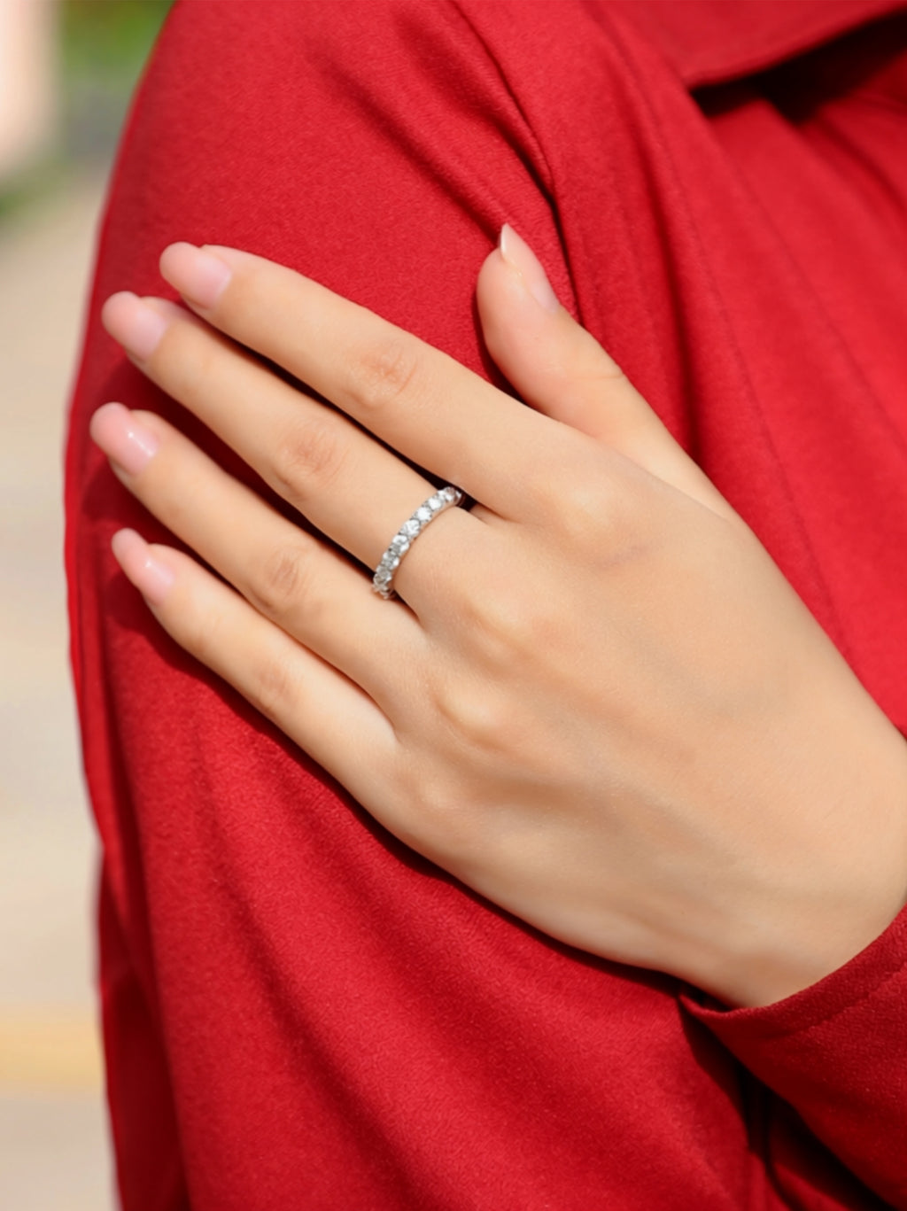 Moissanite Eternity Band