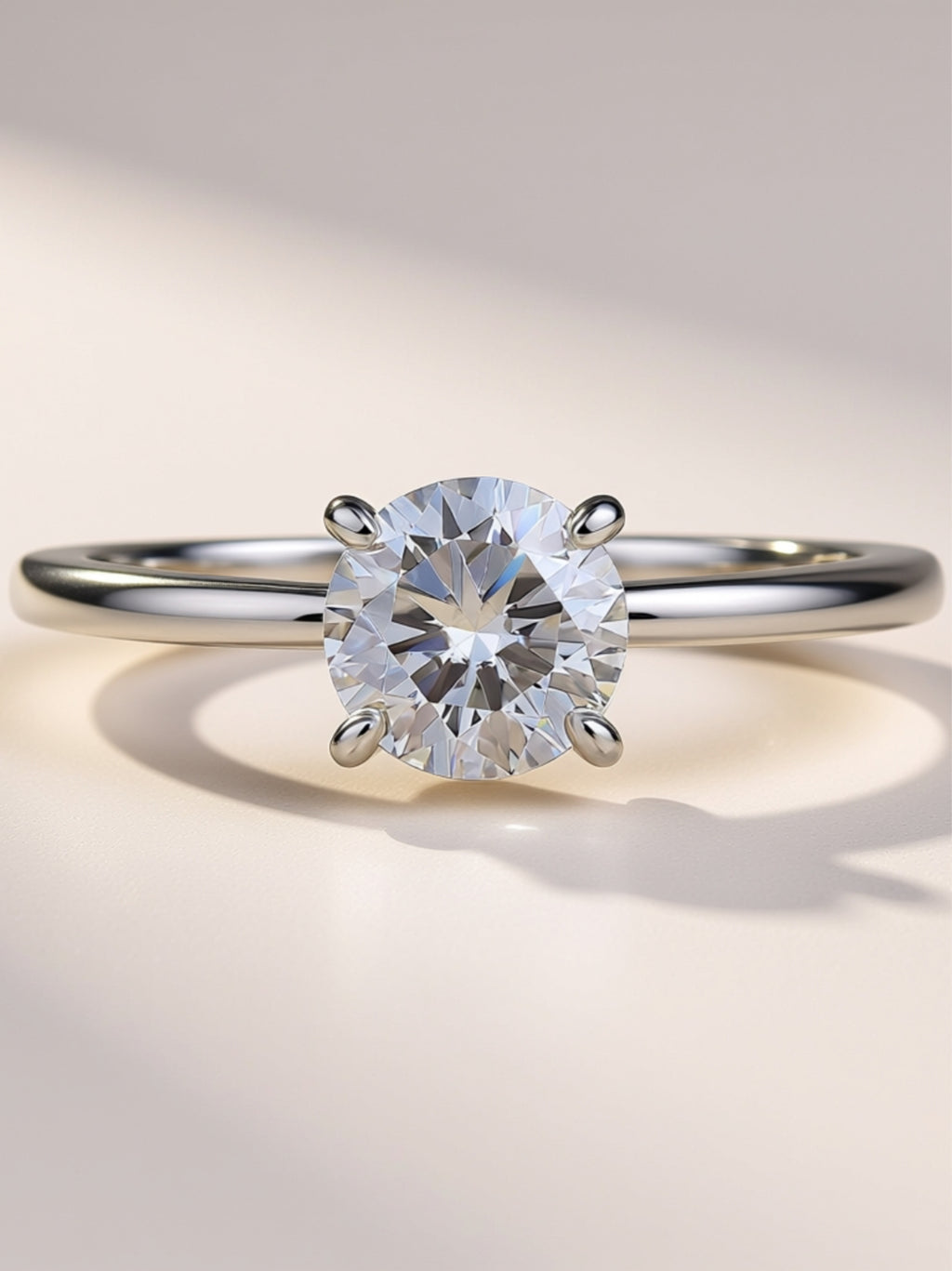 Carat Moissanite Solitaire Engagement Ring