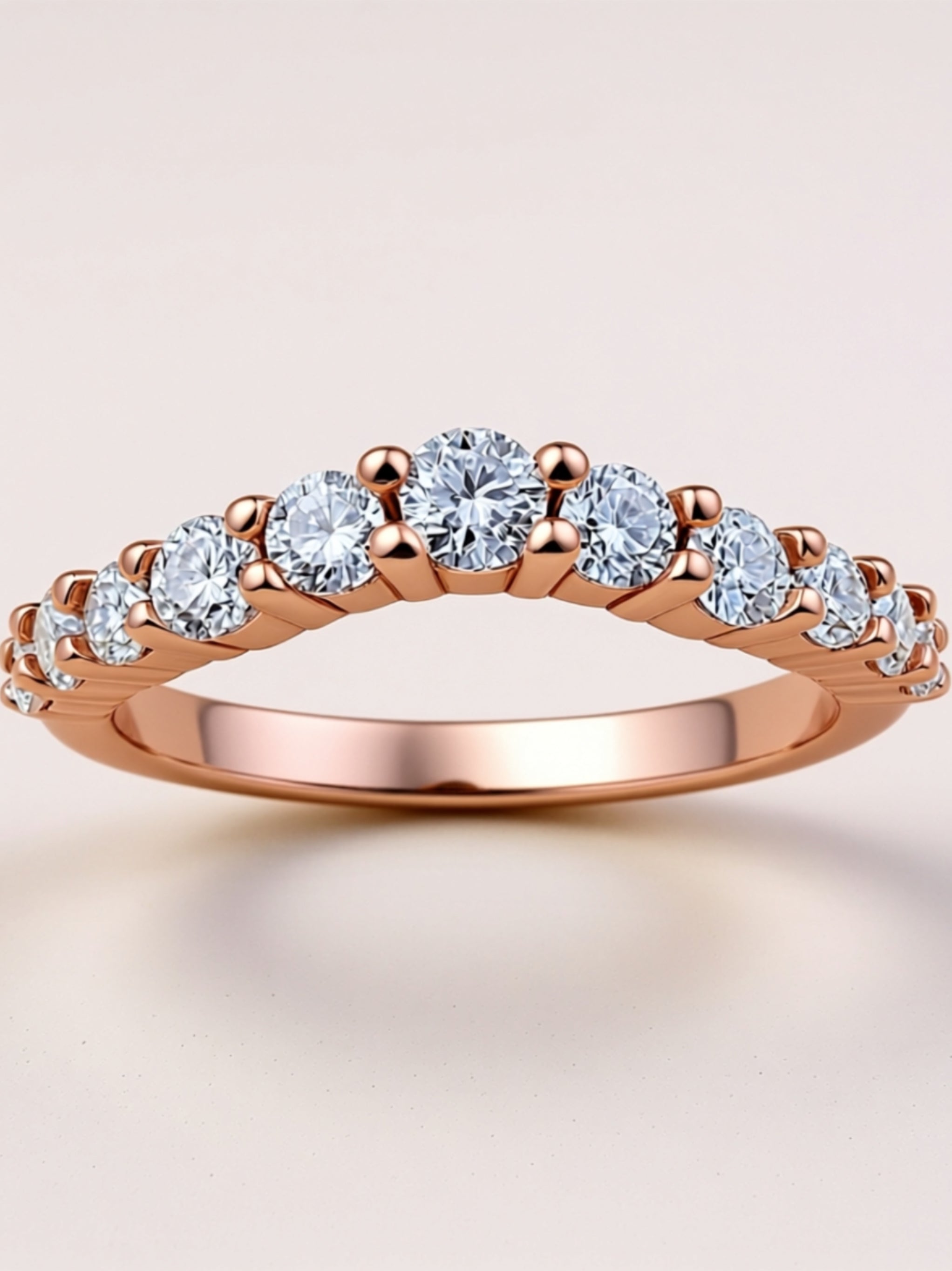 Round‑Cut Moissanite Band
