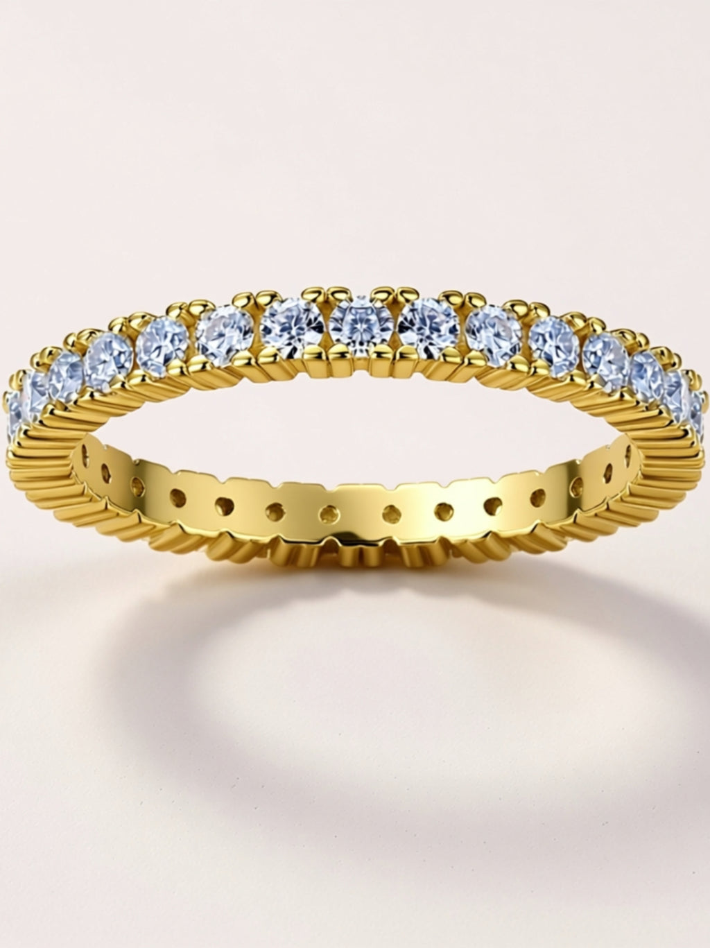 Dainty Moissanite Eternity Band