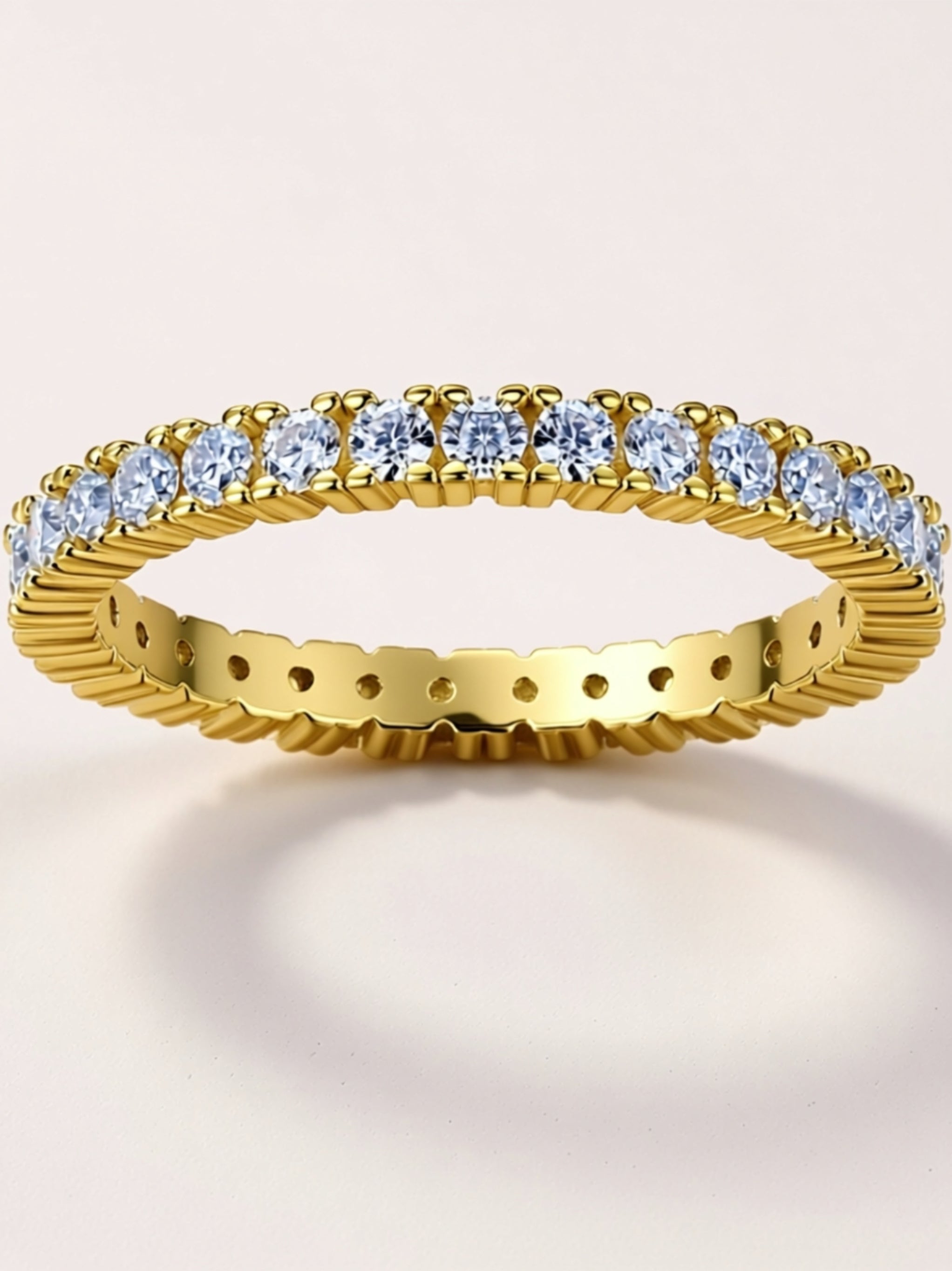 Dainty Moissanite Eternity Band