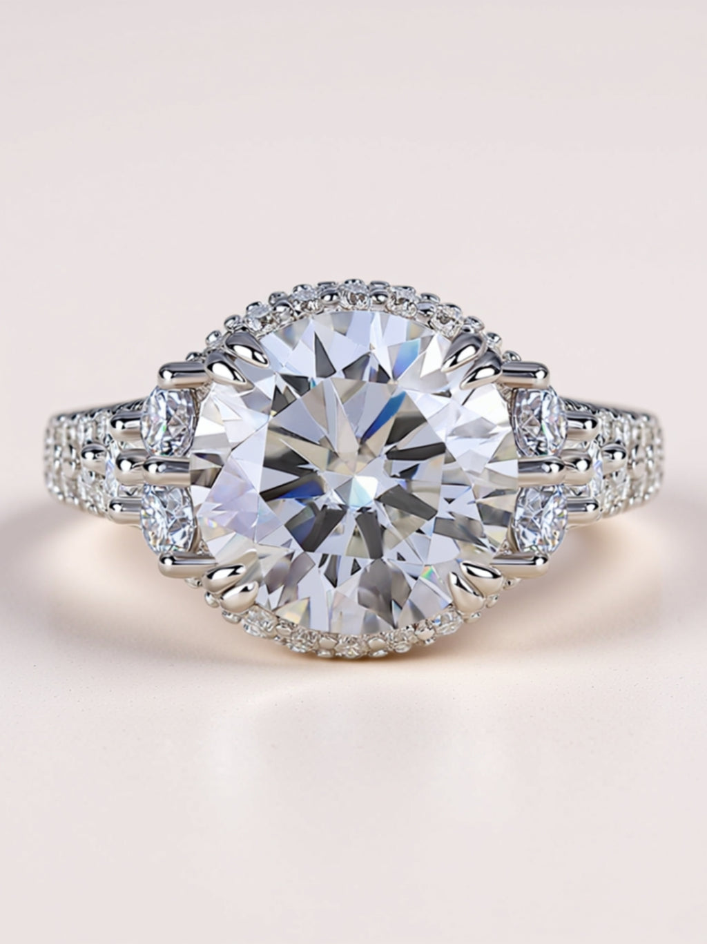 5 Carat Moissanite Engagement Ring