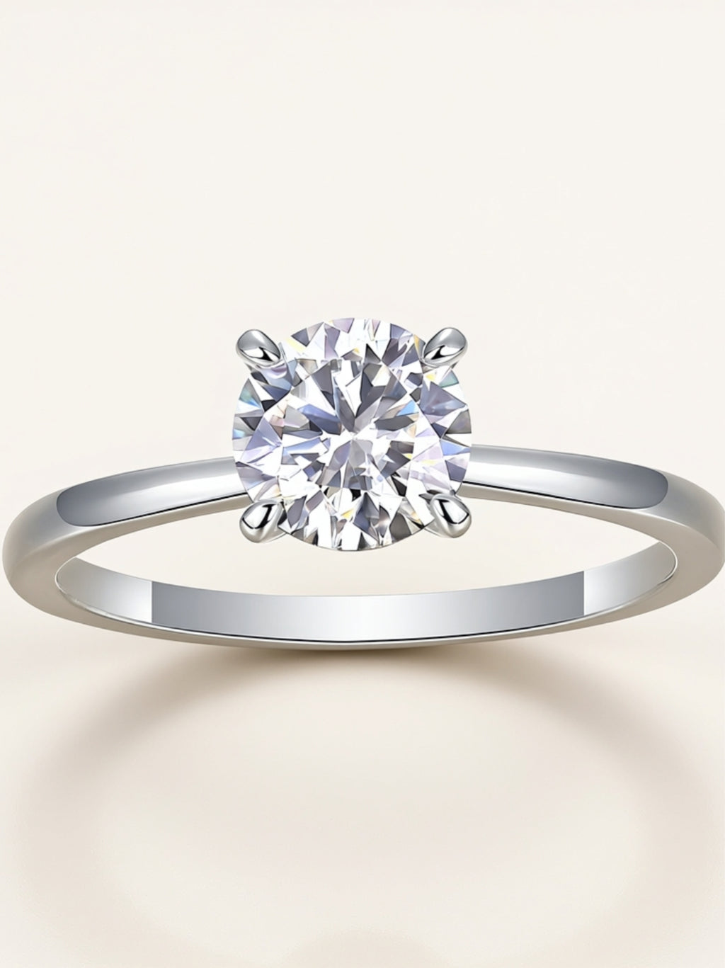 Carat Moissanite Solitaire Engagement Ring