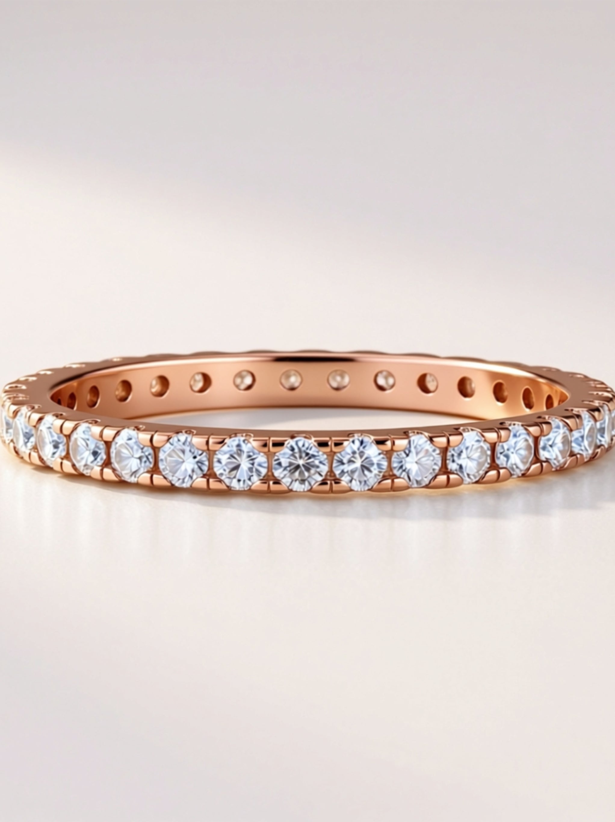 Dainty Moissanite Eternity Band